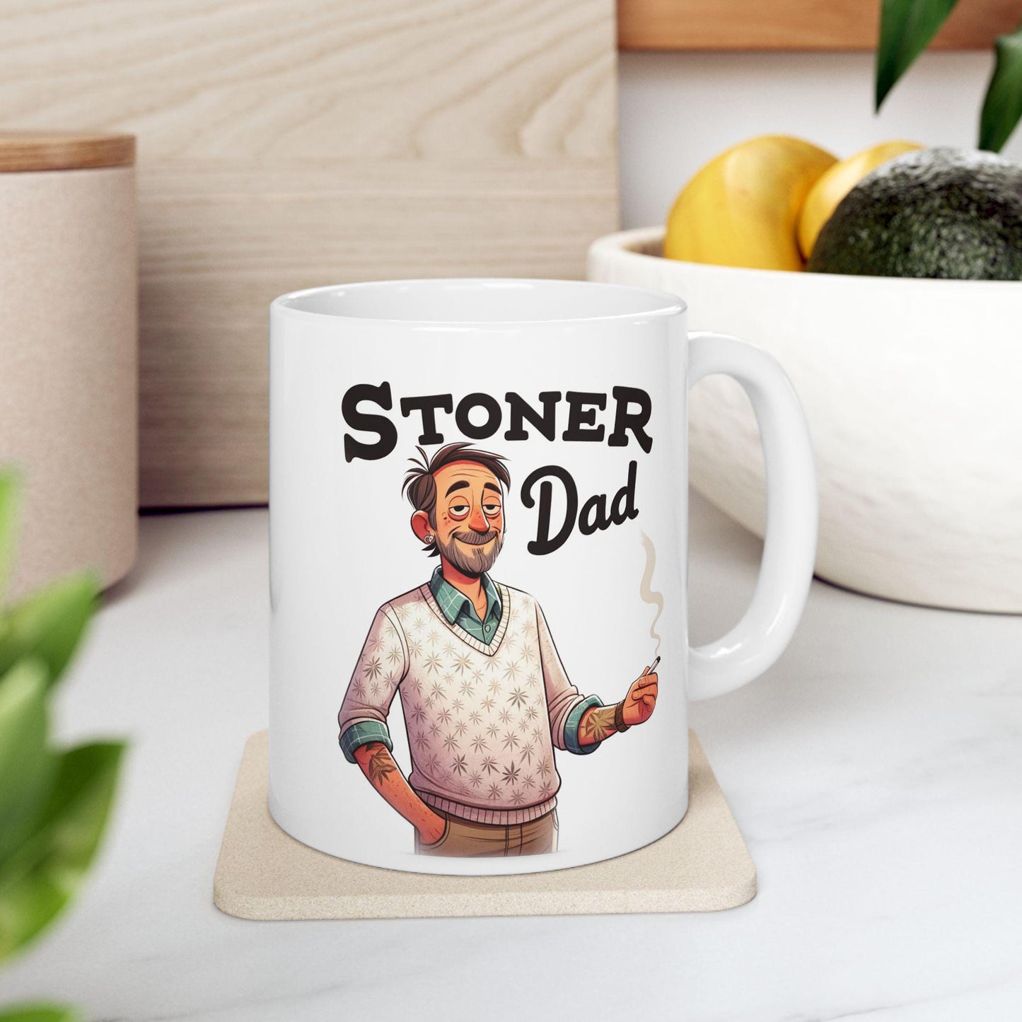 STONER DAD - Weed Themed Coffee Mugs, Marijuana Lovers , Perfect Gift for Smokers, Stoners - Dad Gifts