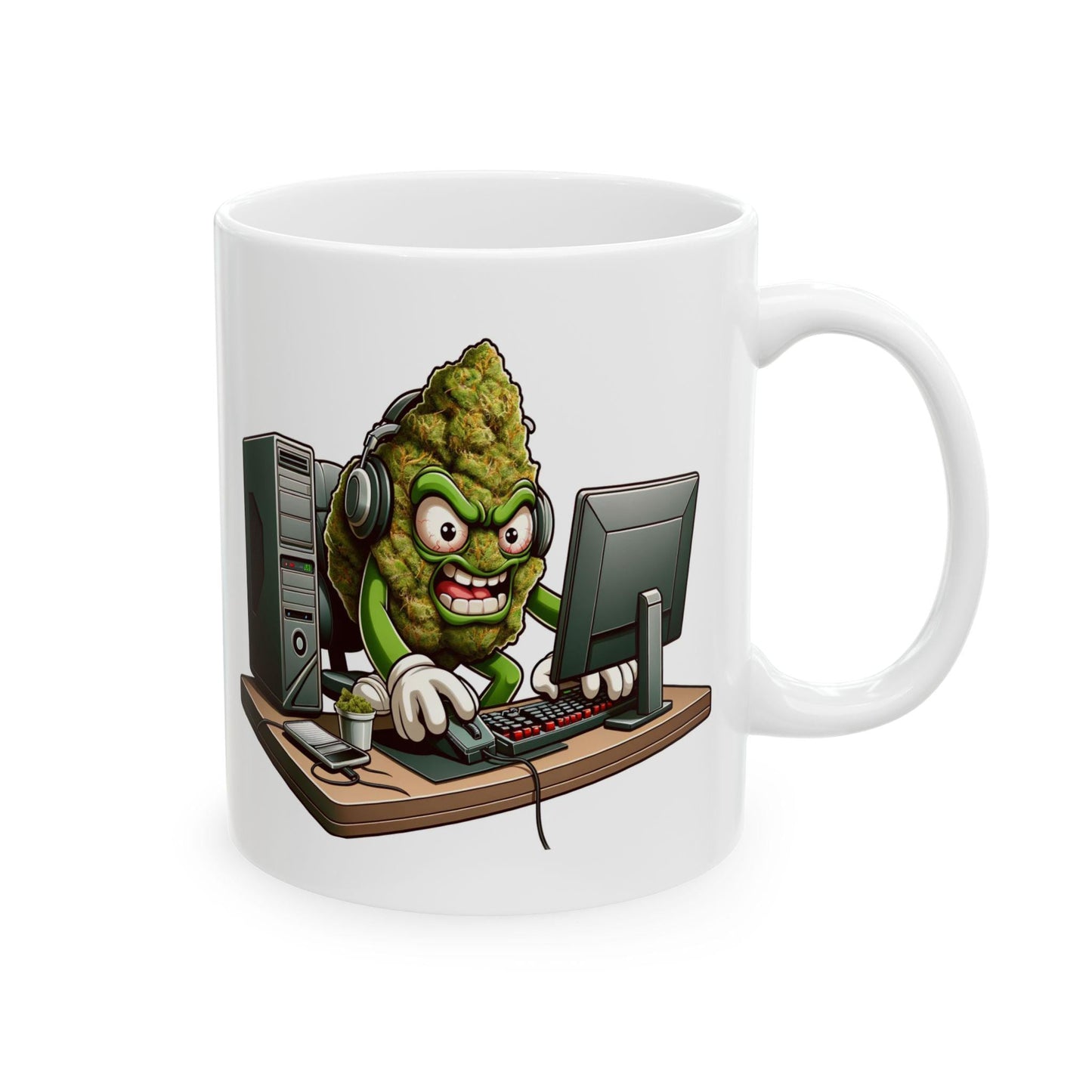 WEED Gamer - Marijuana Themed Coffee Mugs, Weed Graphic - Perfect Gift for Smokers, Weed Lovers, Stoners - Cannabis Decor