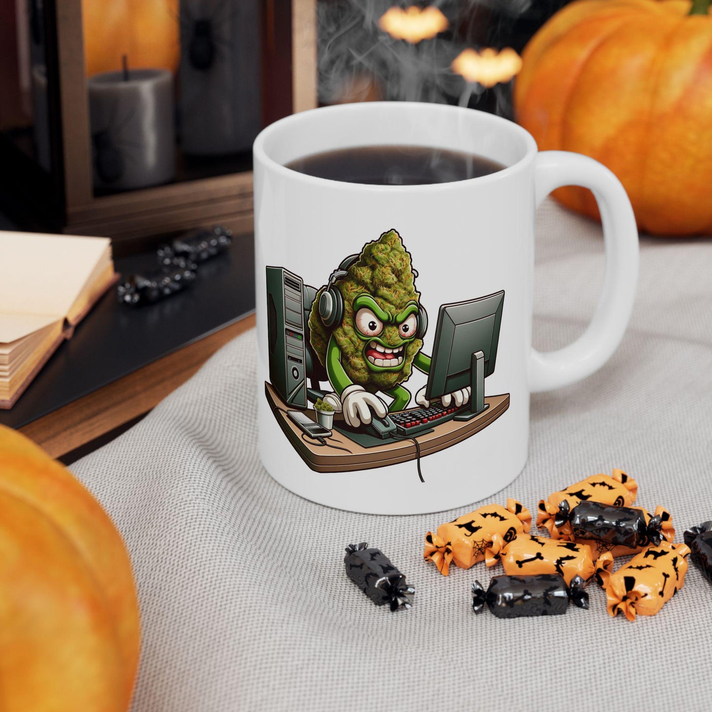 WEED Gamer - Marijuana Themed Coffee Mugs, Weed Graphic - Perfect Gift for Smokers, Weed Lovers, Stoners - Cannabis Decor
