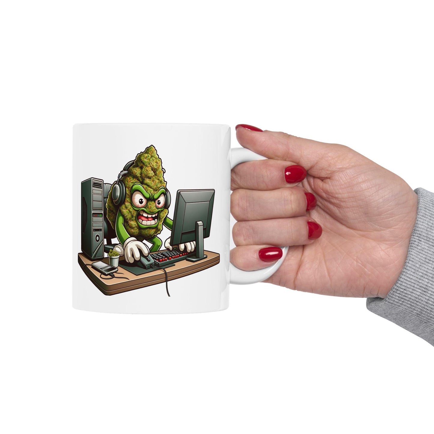 WEED Gamer - Marijuana Themed Coffee Mugs, Weed Graphic - Perfect Gift for Smokers, Weed Lovers, Stoners - Cannabis Decor