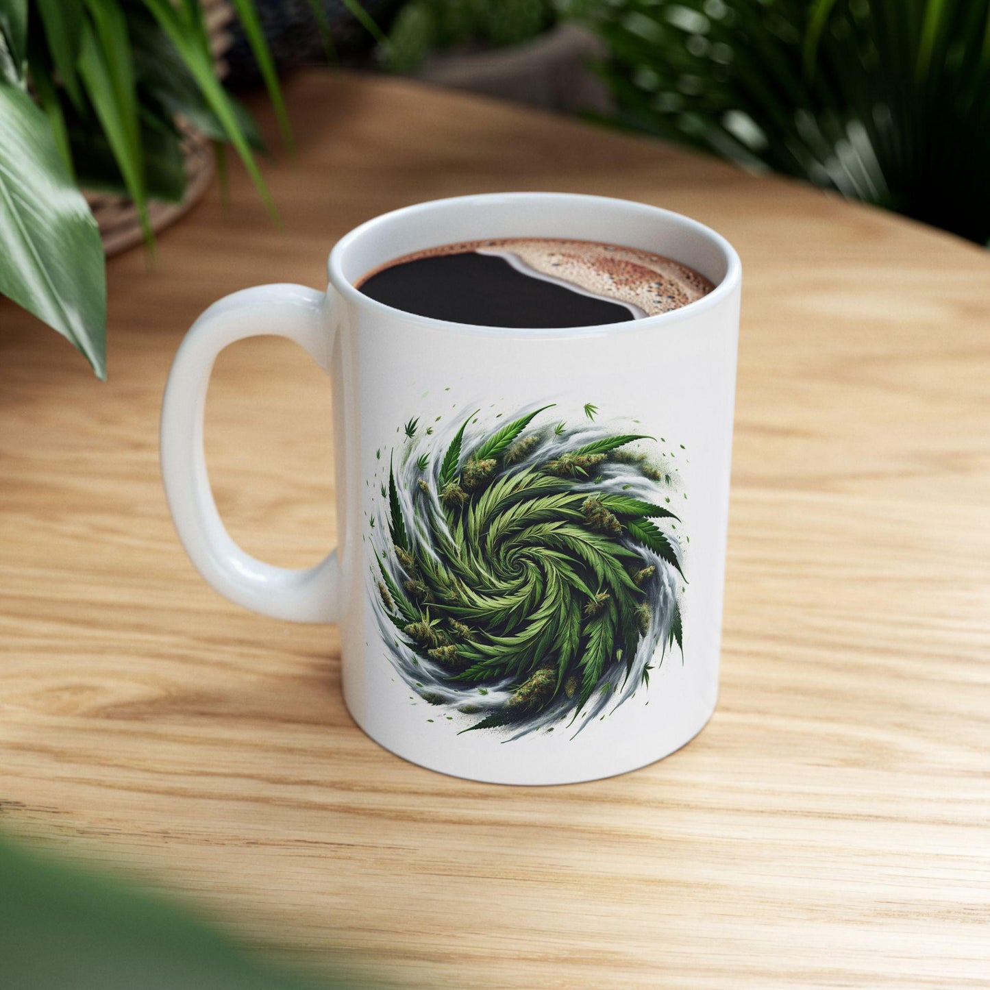 WEED Hurricane Mug - Marijuana Themed Coffee Mugs, Weed Graphic - Perfect Gift for Smokers, Weed Lovers, Stoners