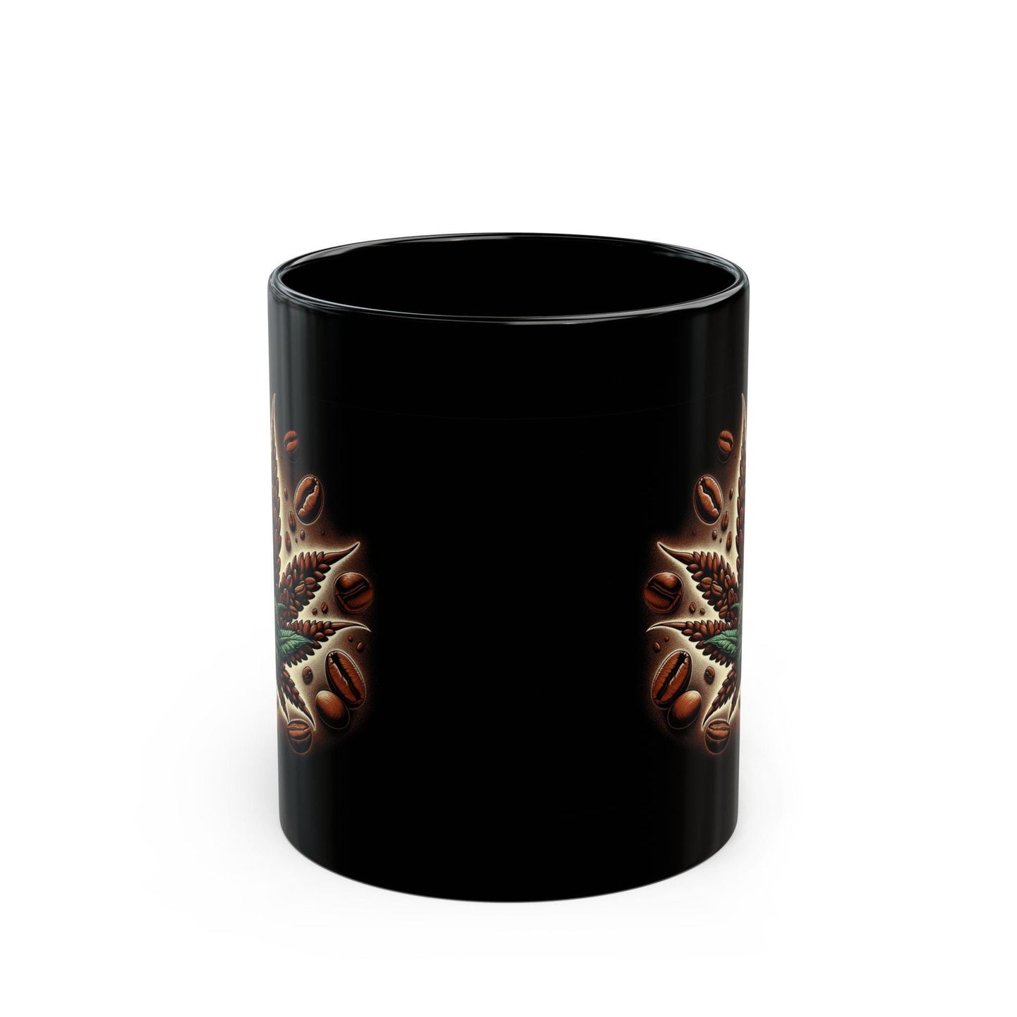 WEED & COFFEE - BLACK Weed Themed Coffee Mugs - Perfect Gift for Smokers, Stoners, Marijuana Lovers, Growers.