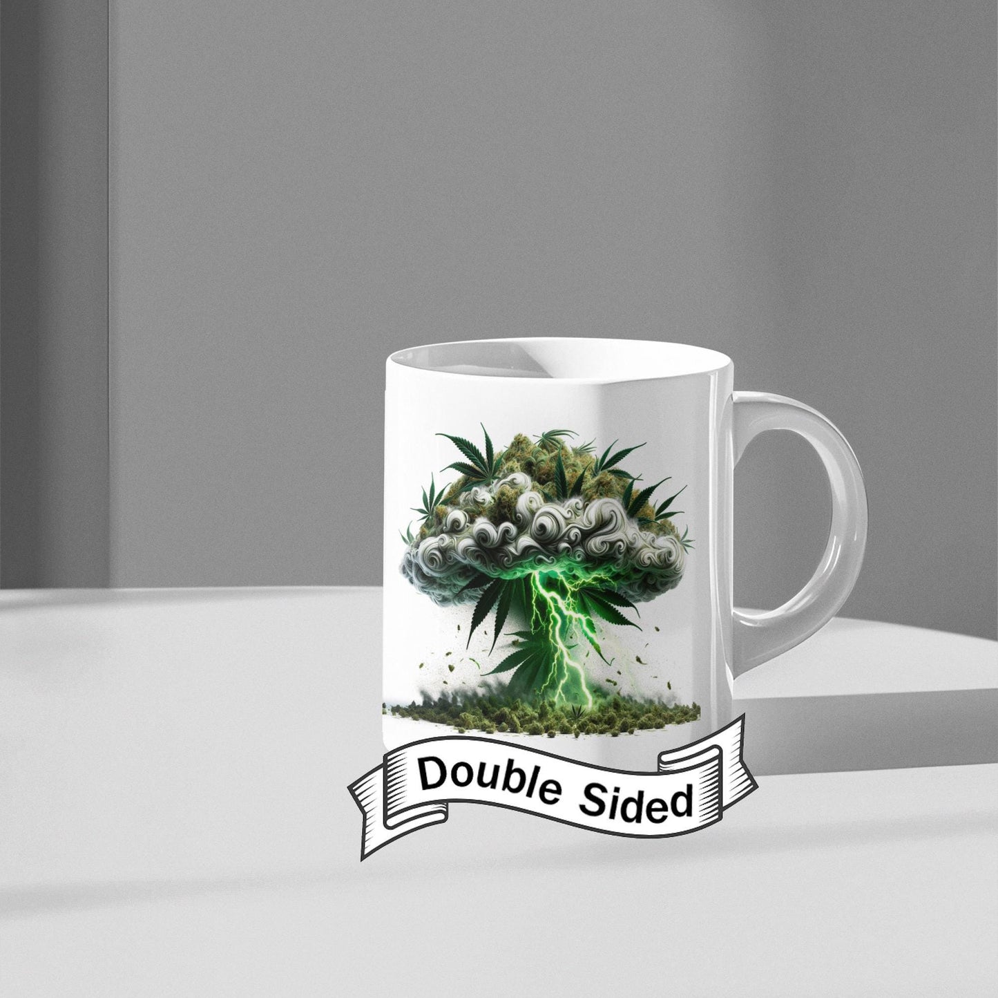 WEED Mushroom Cloud - Marijuana Themed Coffee Mugs, Weed Graphic - Perfect Gift for Smokers, Weed Lovers, Stoners