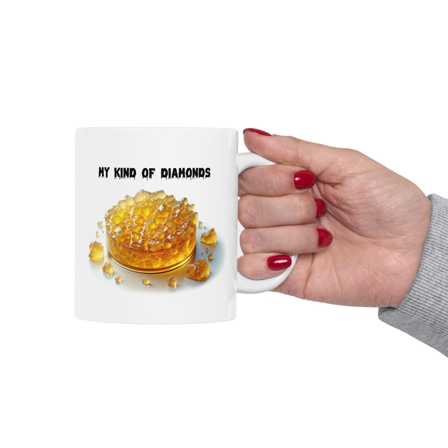 DIAMONDS - WAX/WEED Themed Coffee Mugs, Marijuana Lovers, Perfect Gift for Smokers, Stoners - Dabs Gifts