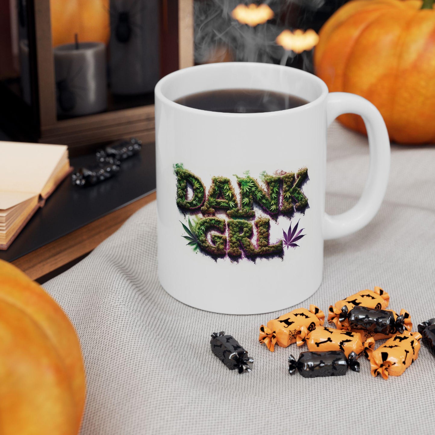 DANK GRL - Weed Themed Coffee Mugs for Stoner Girls