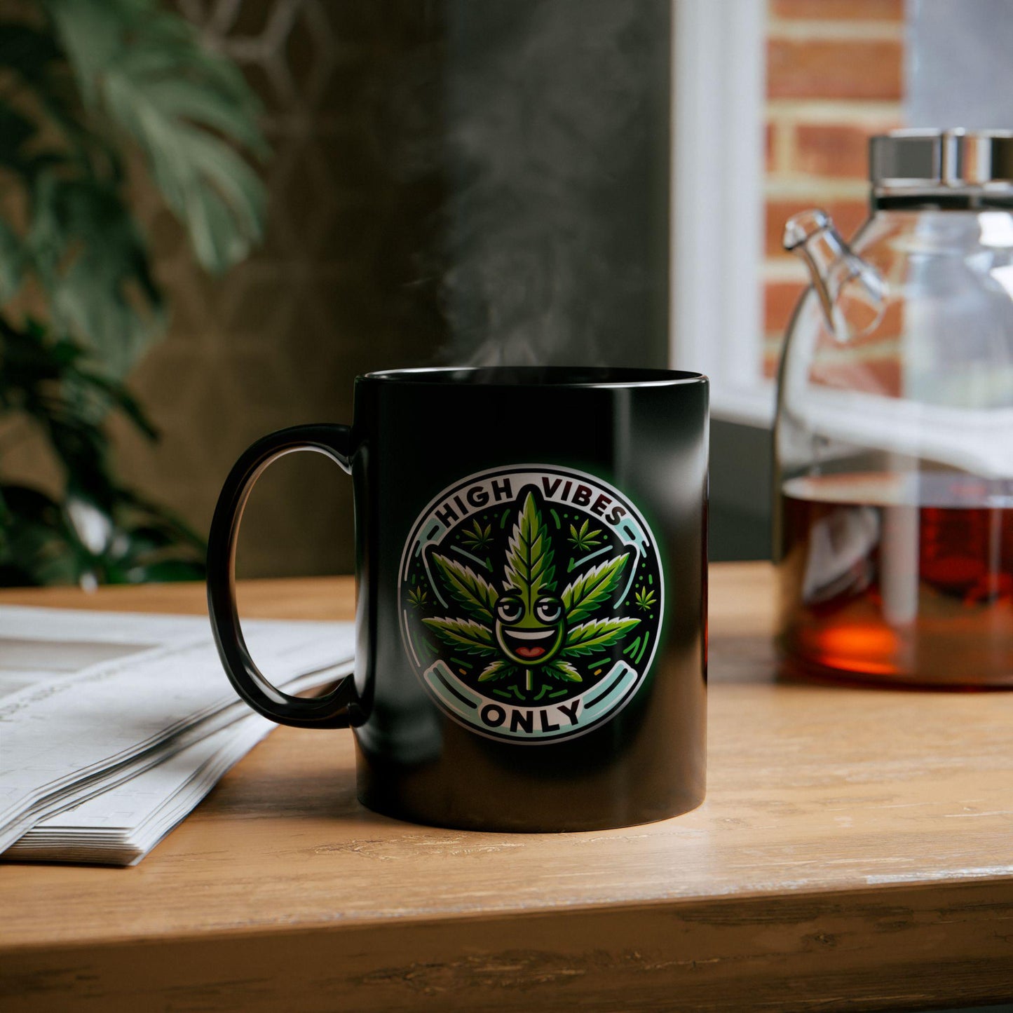 HIGH VIBES Only - Marijuana Coffee Mugs (11oz) BLACK
