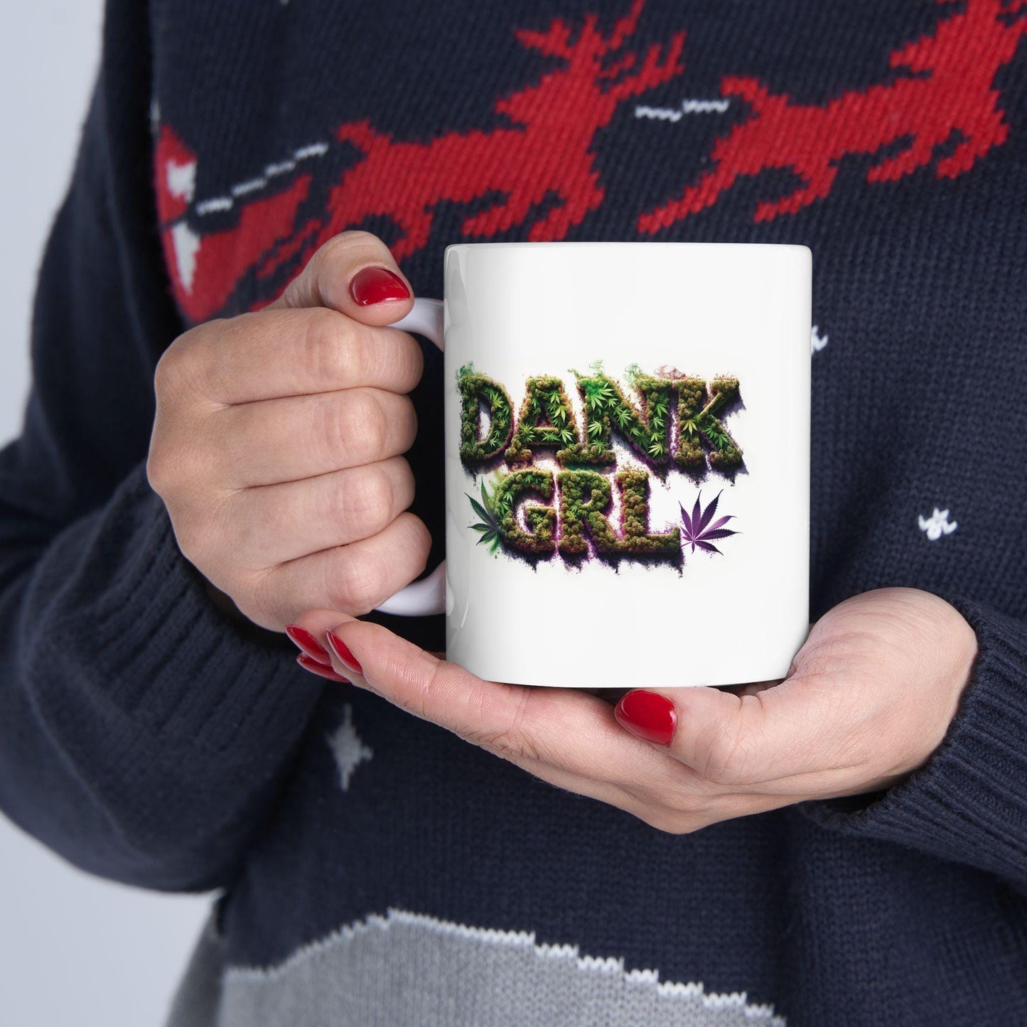 DANK GRL - Weed Themed Coffee Mugs for Stoner Girls