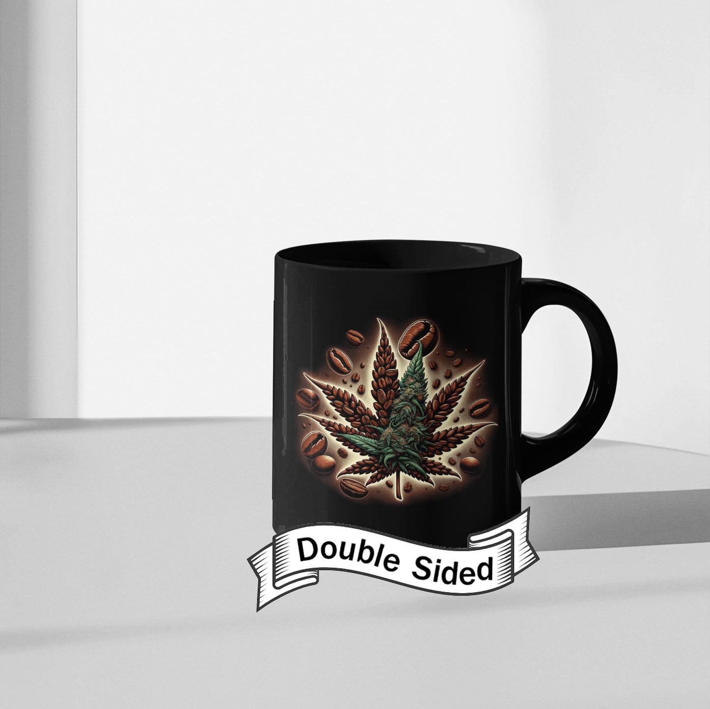WEED & COFFEE - Weed Coffee Mugs (11oz) BLACK