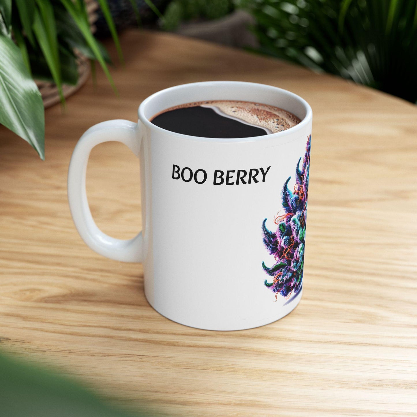 BOO BERRY - (11oz) Weed Strain Coffee Mugs - Perfect Gift for Stoners, Weed Mug, Marijuana Gift; Wake and Bake Essentials; Cannabis Decor