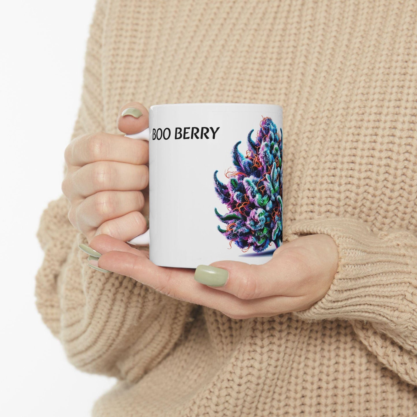 BOO BERRY - (11oz) Weed Strain Coffee Mugs - Perfect Gift for Stoners, Weed Mug, Marijuana Gift; Wake and Bake Essentials; Cannabis Decor
