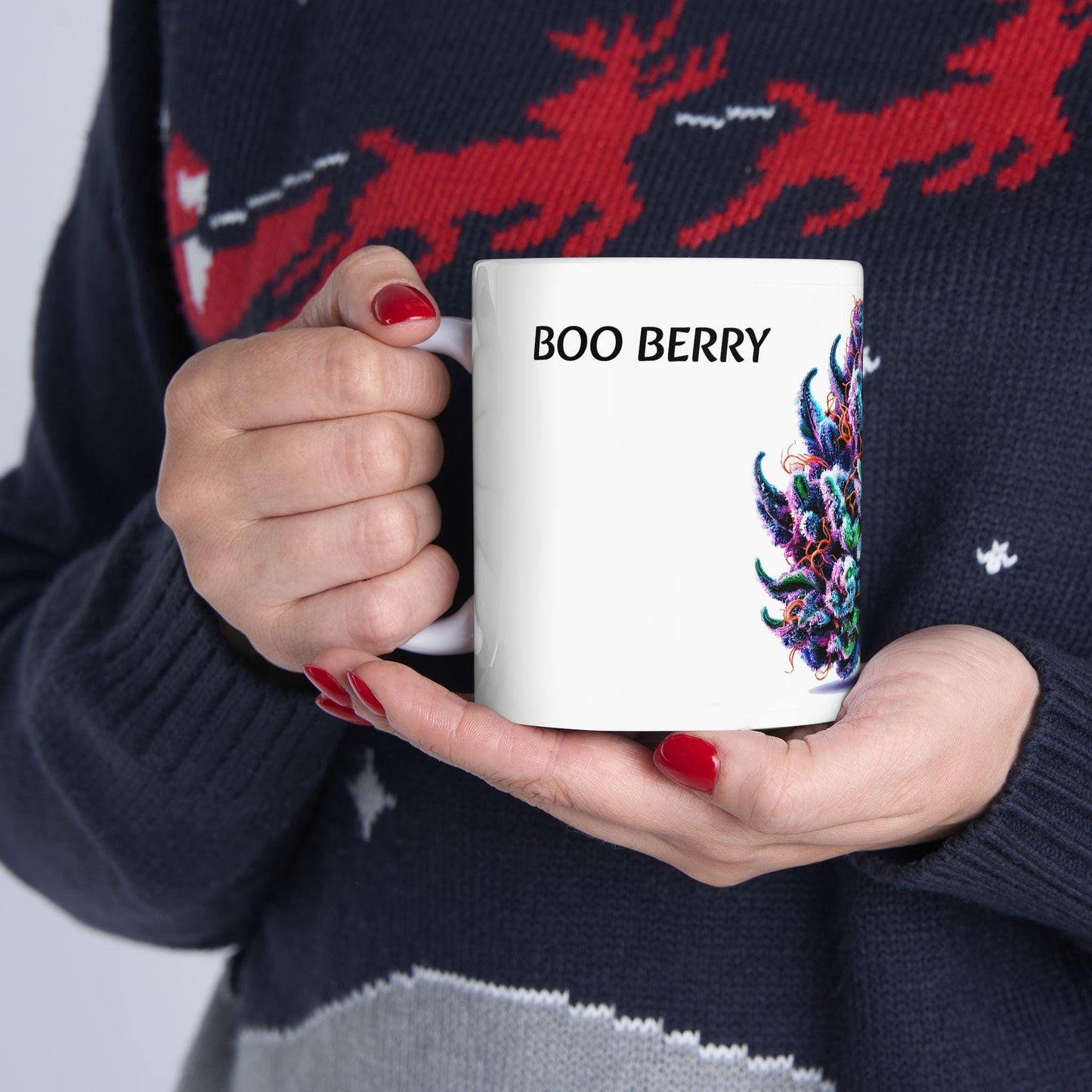 BOO BERRY - (11oz) Weed Strain Coffee Mugs - Perfect Gift for Stoners, Weed Mug, Marijuana Gift; Wake and Bake Essentials; Cannabis Decor