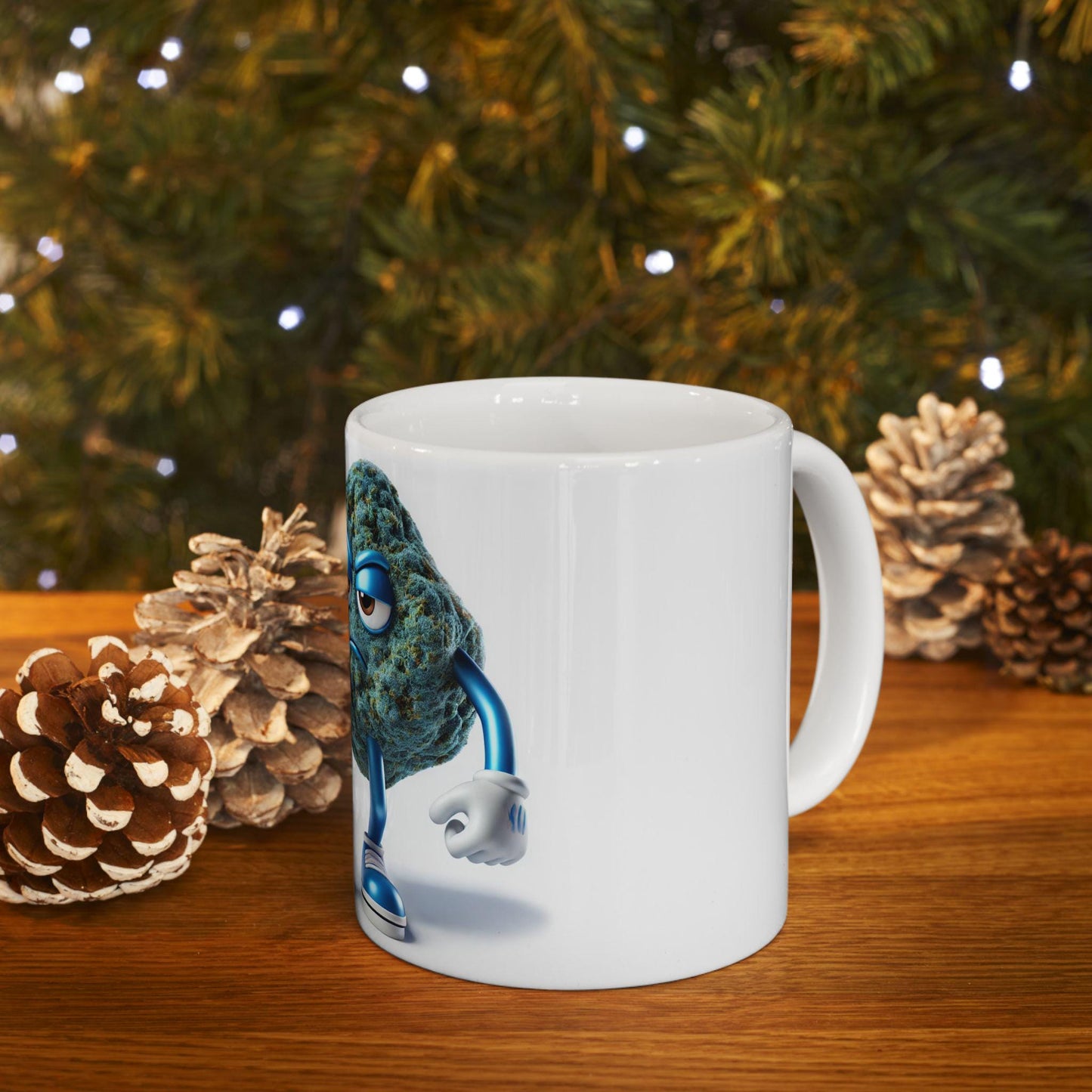 BLUEBERRY DOMINA - (11oz) Weed Strain Coffee Mugs - Perfect Stoner Gift, Weed Mug, Marijuana Gift; Wake and Bake Essentials; Cannabis Decor