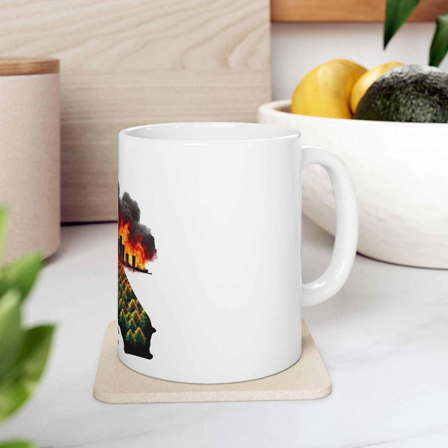 CALIFORNIA WILDFIRE - (11oz) Weed Strain Coffee Mugs - Perfect Stoner Gift, Weed Mug, Marijuana Gift; Wake & Bake Essentials; Cannabis Decor