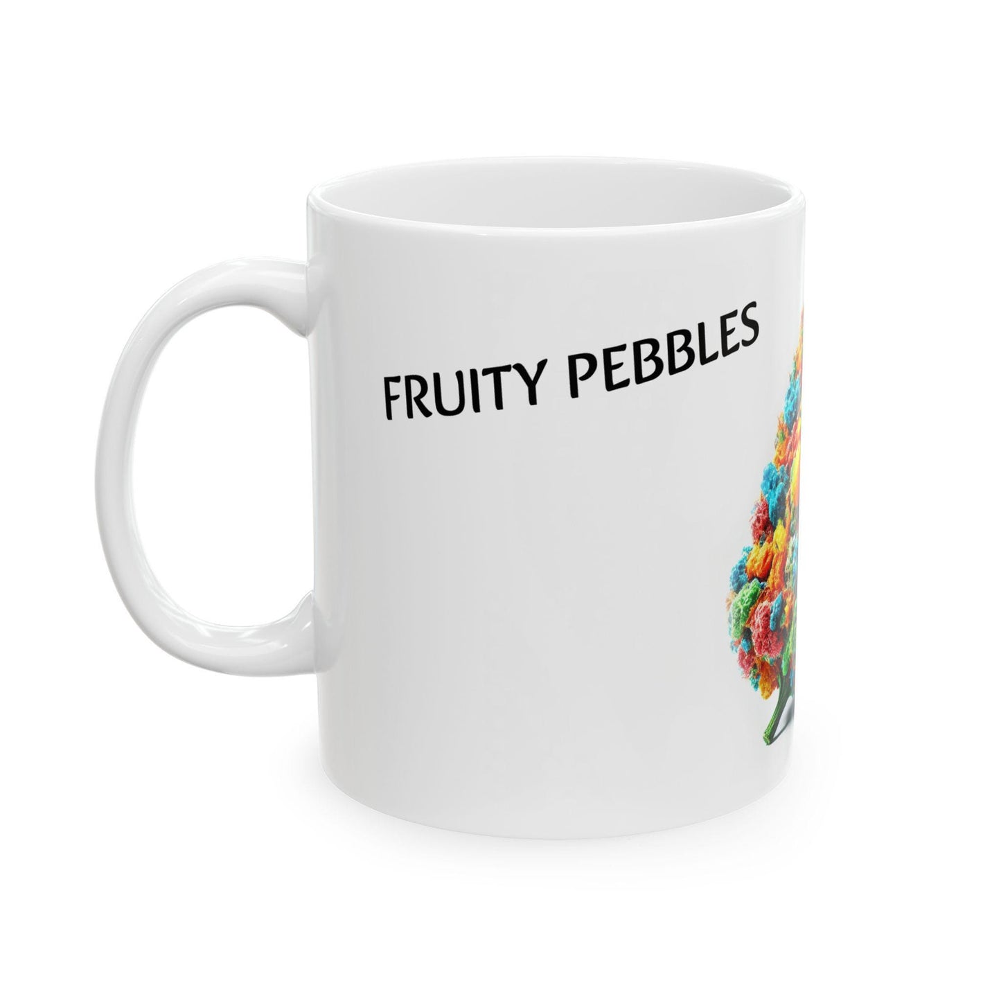 FRUITY PEBBLES - (11oz) Weed Strain Coffee Mugs - Perfect Gift for Stoners, Weed Mug, Marijuana Gift; Wake & Bake Essentials; Cannabis Decor