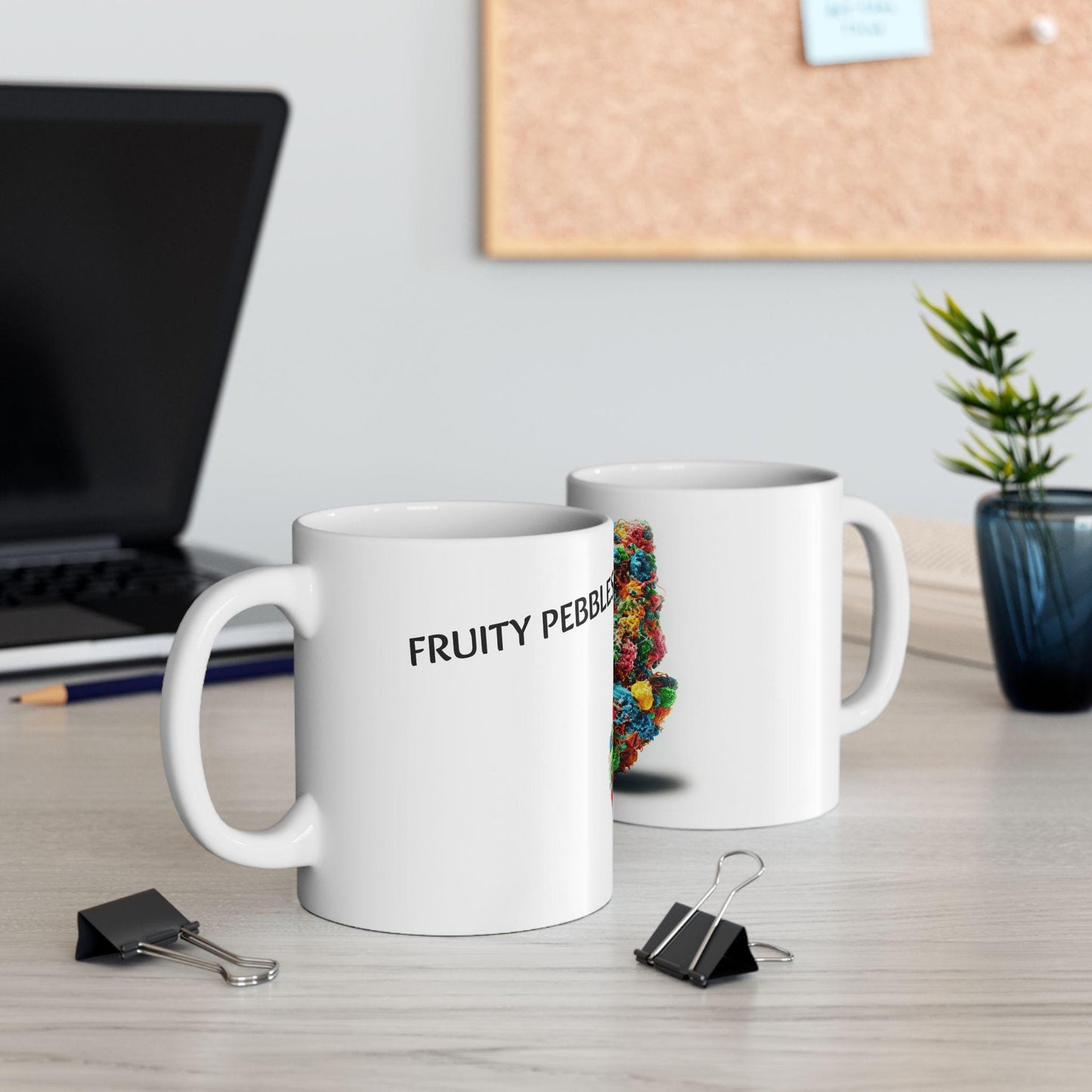 FRUITY PEBBLES - (11oz) Weed Strain Coffee Mugs - Perfect Gift for Stoners, Weed Mug, Marijuana Gift; Wake & Bake Essentials; Cannabis Decor