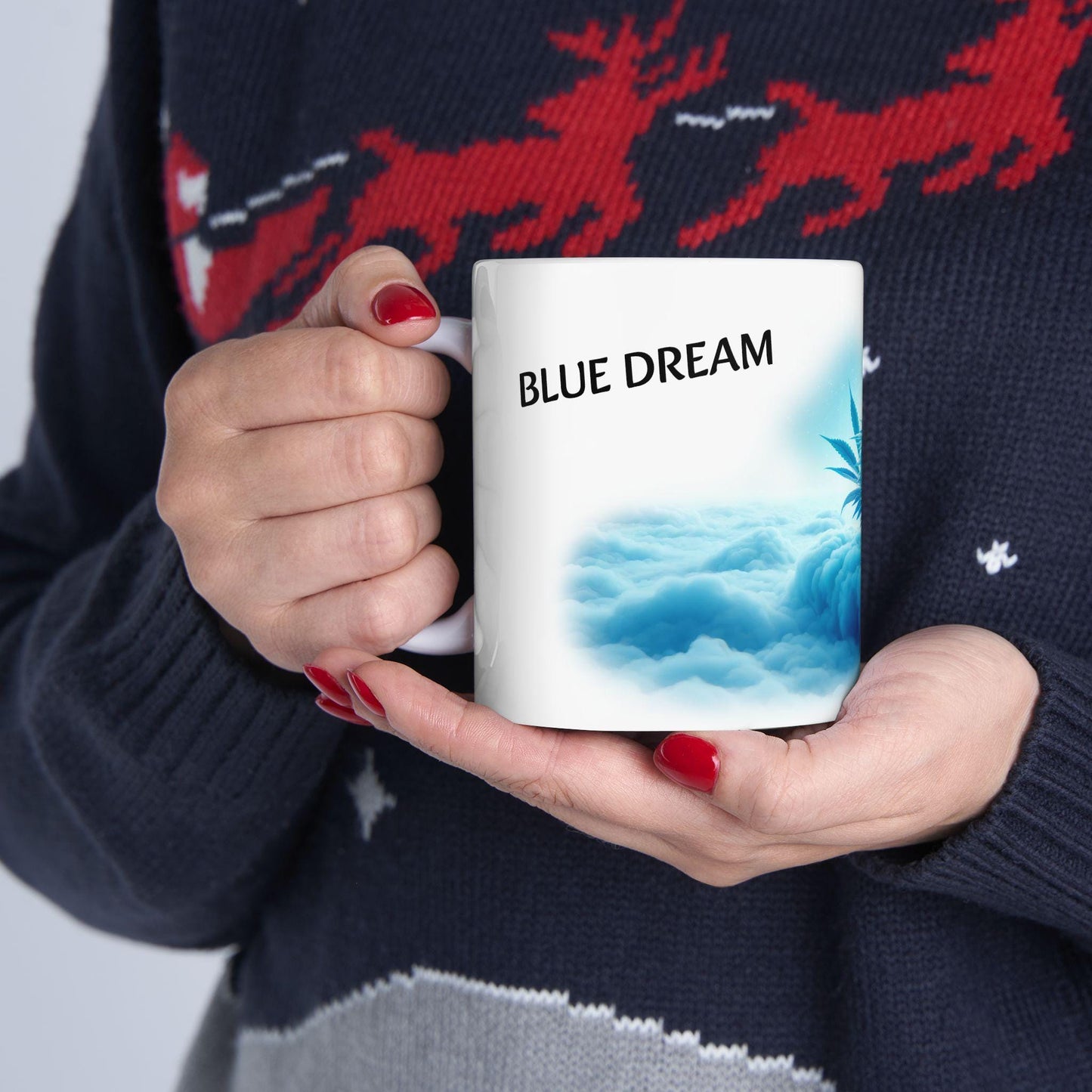BLUE DREAM - (11oz) Weed Strain Coffee Mugs - Perfect Gift for Stoners, Weed Mug, Marijuana Gift; Wake and Bake Essentials; Cannabis Decor