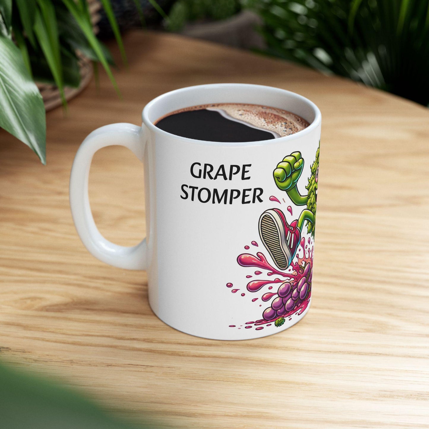 GRAPE STOMPER - (11oz) Weed Strain Coffee Mugs - Perfect Gift for Stoners, Weed Mug, Marijuana Gift; Wake & Bake Essentials; Cannabis Decor