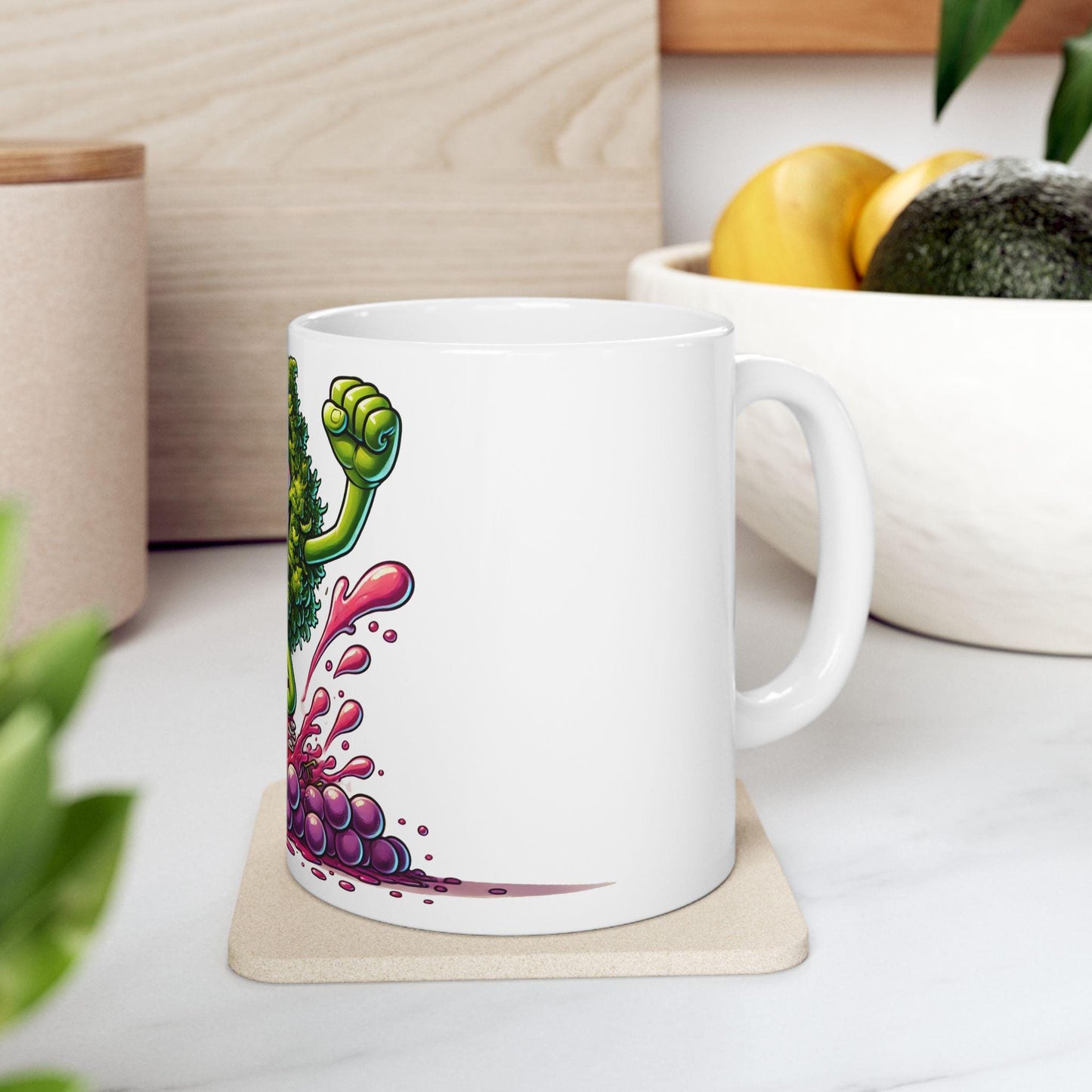 GRAPE STOMPER - (11oz) Weed Strain Coffee Mugs - Perfect Gift for Stoners, Weed Mug, Marijuana Gift; Wake & Bake Essentials; Cannabis Decor