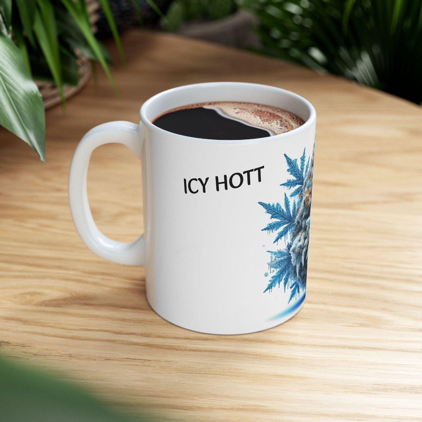 ICEY HOTT - (11oz) Weed Strain Coffee Mugs - Perfect Gift for Stoners, Weed Mug, Marijuana Gift; Wake and Bake Essentials; Cannabis Decor