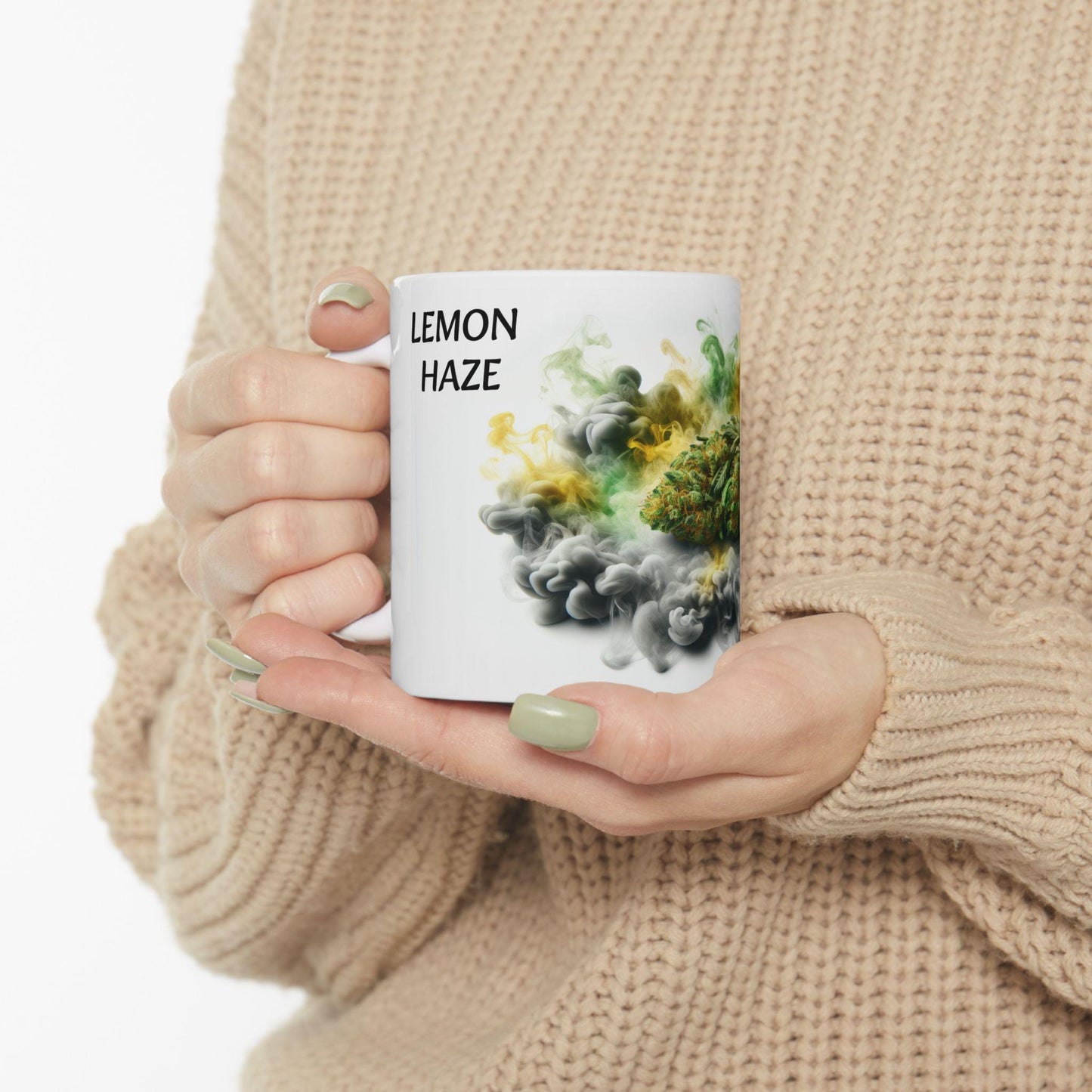 LEMON HAZE - (11oz) Weed Strain Coffee Mugs - Perfect Gift for Stoners, Weed Mug, Marijuana Gift; Wake and Bake Essentials; Cannabis Decor