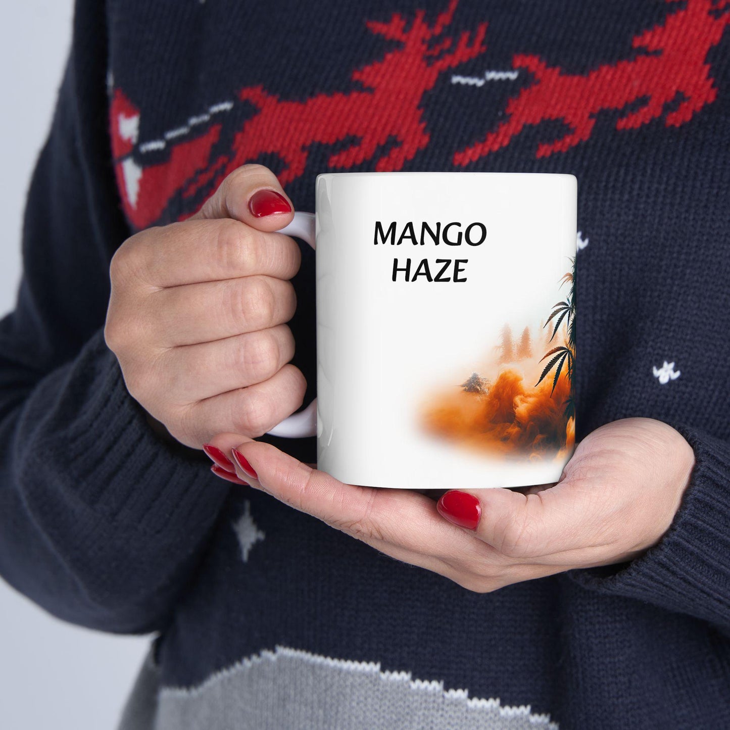 MANGO HAZE - (11oz) Weed Strain Coffee Mugs - Perfect Gift for Stoners, Weed Mug, Marijuana Gift; Wake and Bake Essentials; Cannabis Decor