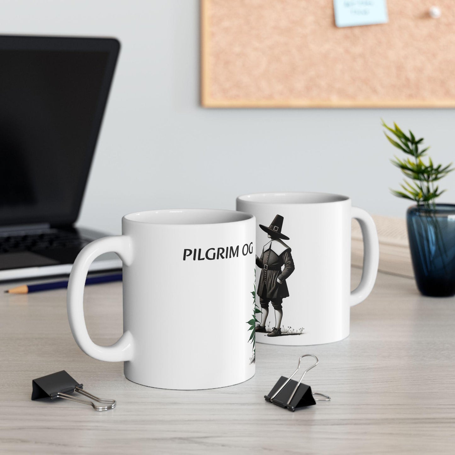PILGRIM OG - (11oz) Weed Strain Coffee Mugs - Perfect Gift for Stoners, Weed Mug, Marijuana Gift; Wake & Bake Essentials; Cannabis Pot Decor
