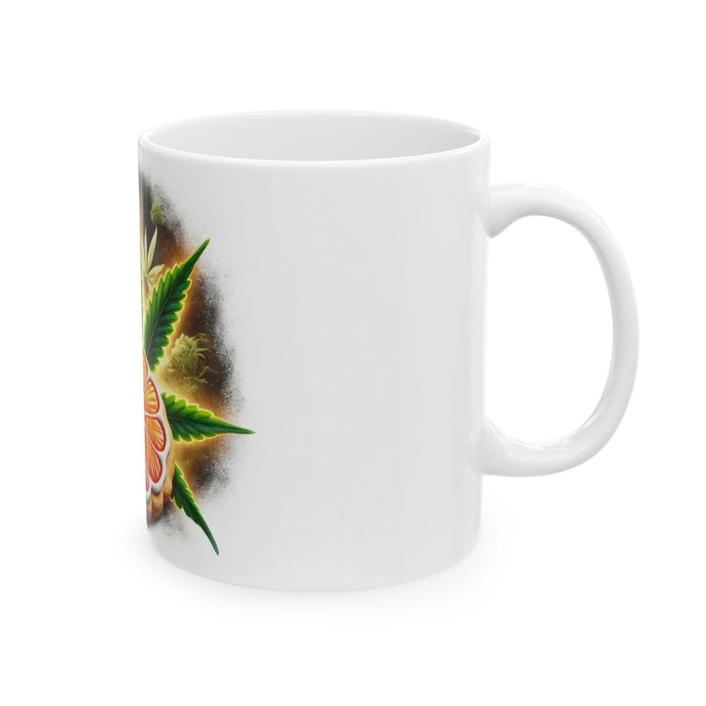 MANDARIN COOKIES - (11oz) Weed Strain Coffee Mugs - Stoner Gift, Weed Mug, Marijuana Gift; Wake and Bake Essentials; Cannabis Pot Decor