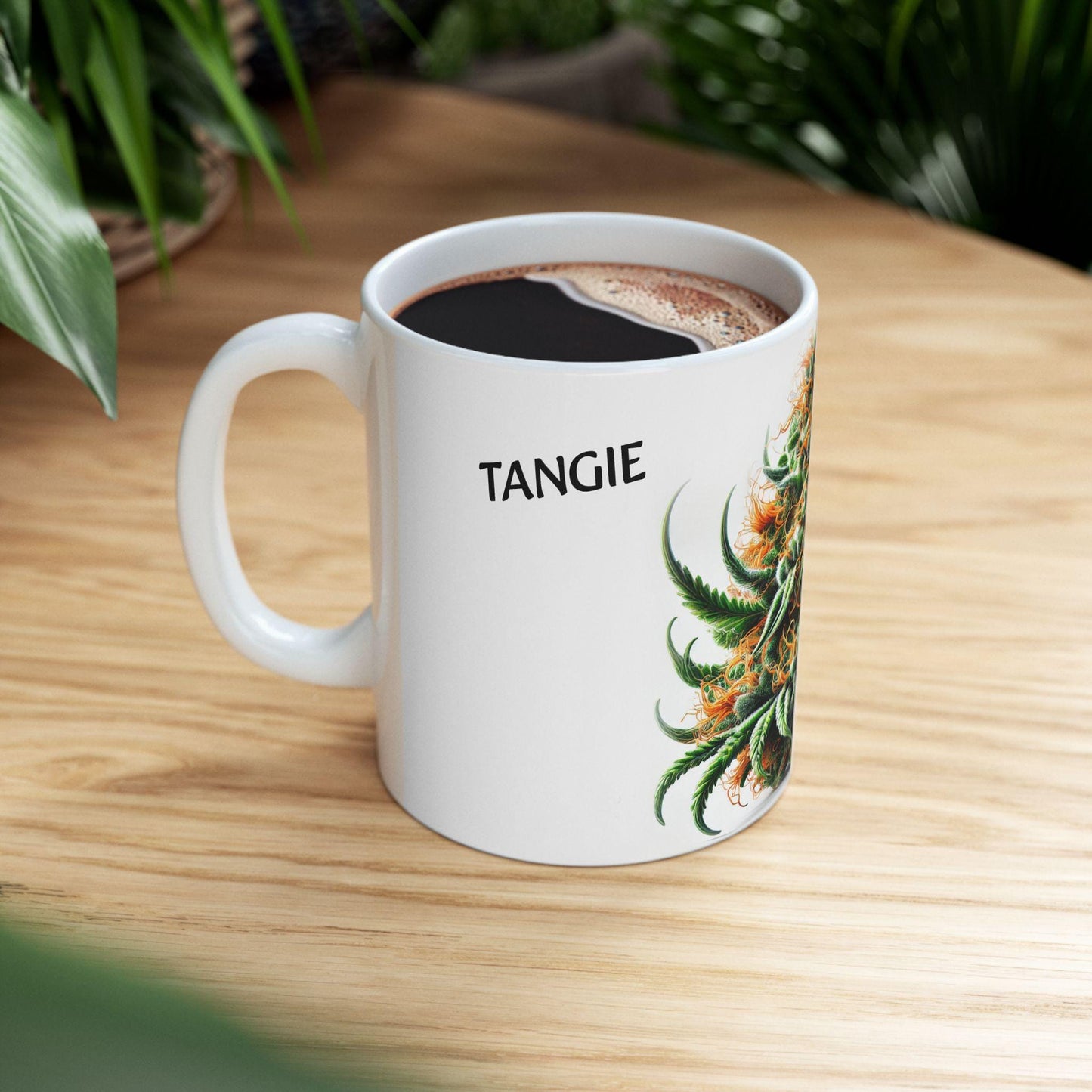 TANGIE - (11oz) Weed Strain Coffee Mugs - Perfect Stoner Gift, Weed Mug, Marijuana Gift; Wake and Bake Essentials; Cannabis Pot Decor
