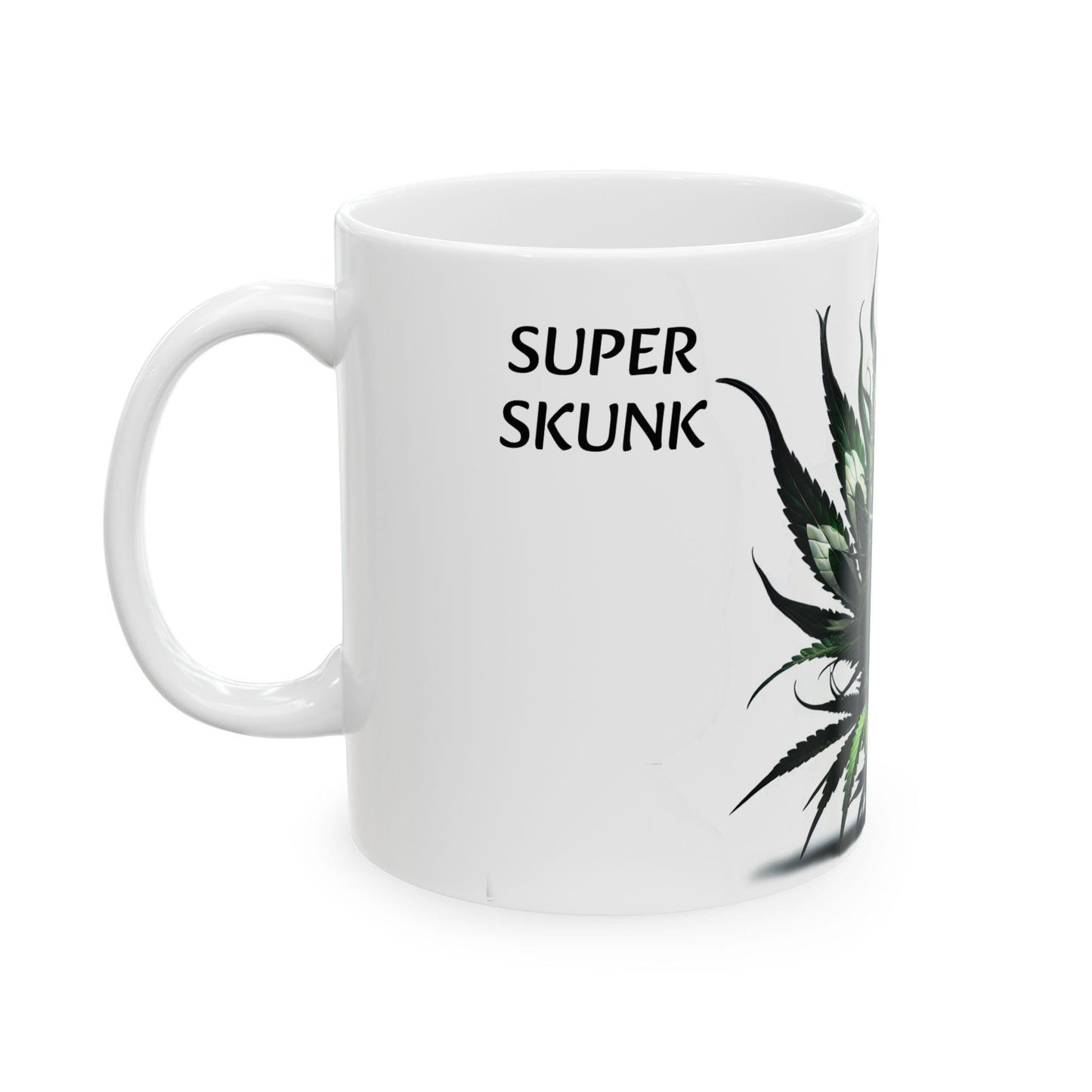 SUPER SKUNK - (11oz) Weed Strain Coffee Mugs - Perfect Stoner Gift, Weed Mug, Marijuana Gift; Wake and Bake Essentials; Cannabis Pot Decor