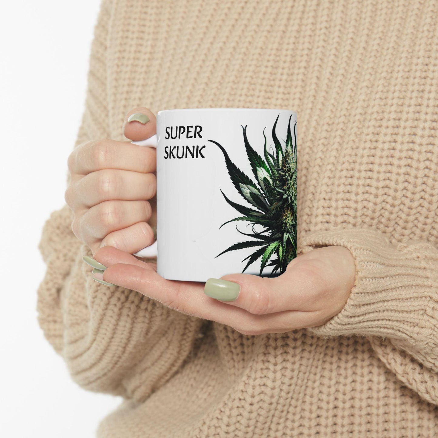 SUPER SKUNK - (11oz) Weed Strain Coffee Mugs - Perfect Stoner Gift, Weed Mug, Marijuana Gift; Wake and Bake Essentials; Cannabis Pot Decor