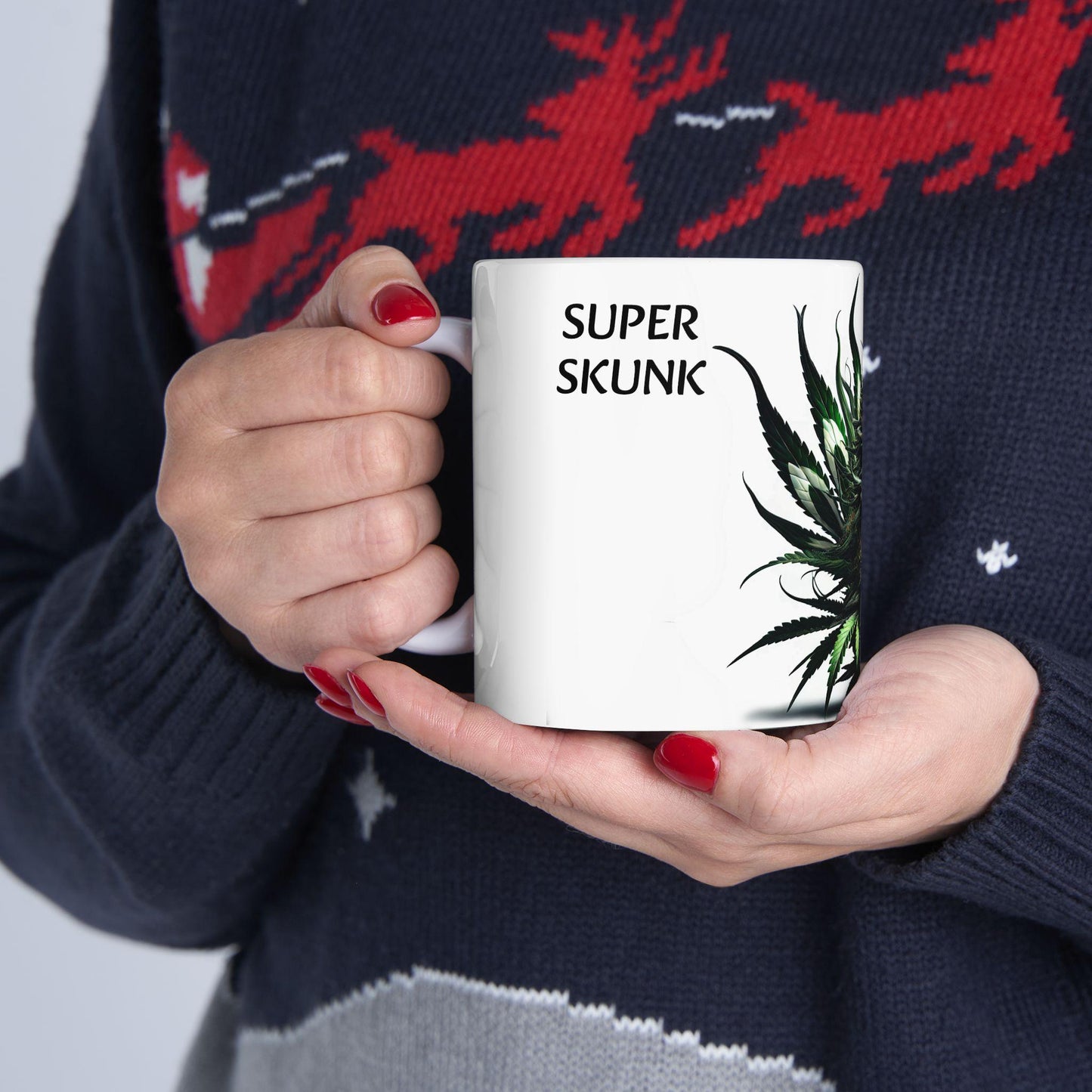 SUPER SKUNK - (11oz) Weed Strain Coffee Mugs - Perfect Stoner Gift, Weed Mug, Marijuana Gift; Wake and Bake Essentials; Cannabis Pot Decor