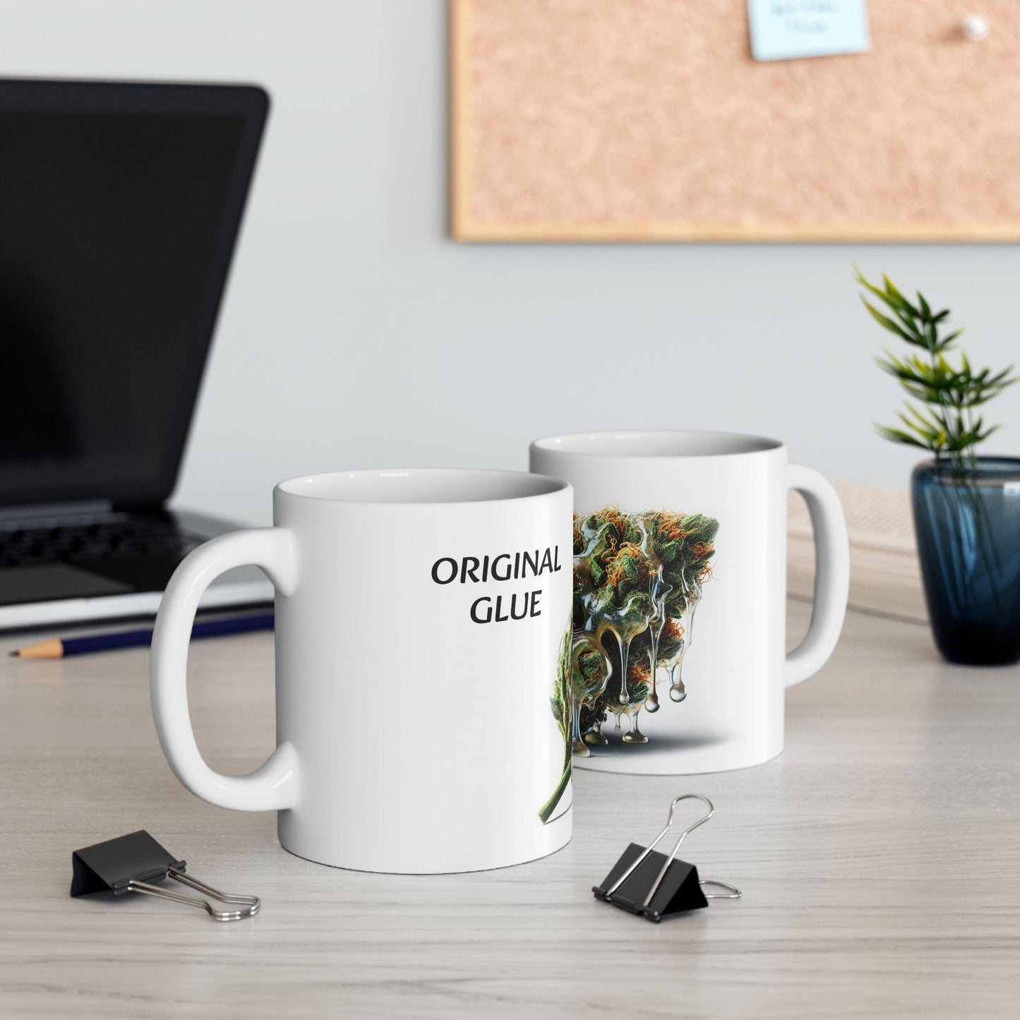 ORIGINAL GLUE - (11oz) Weed Strain Coffee Mugs - Stoner Gift, Weed Mug, Marijuana Gift; Wake and Bake Essentials; Cannabis Pot Decor
