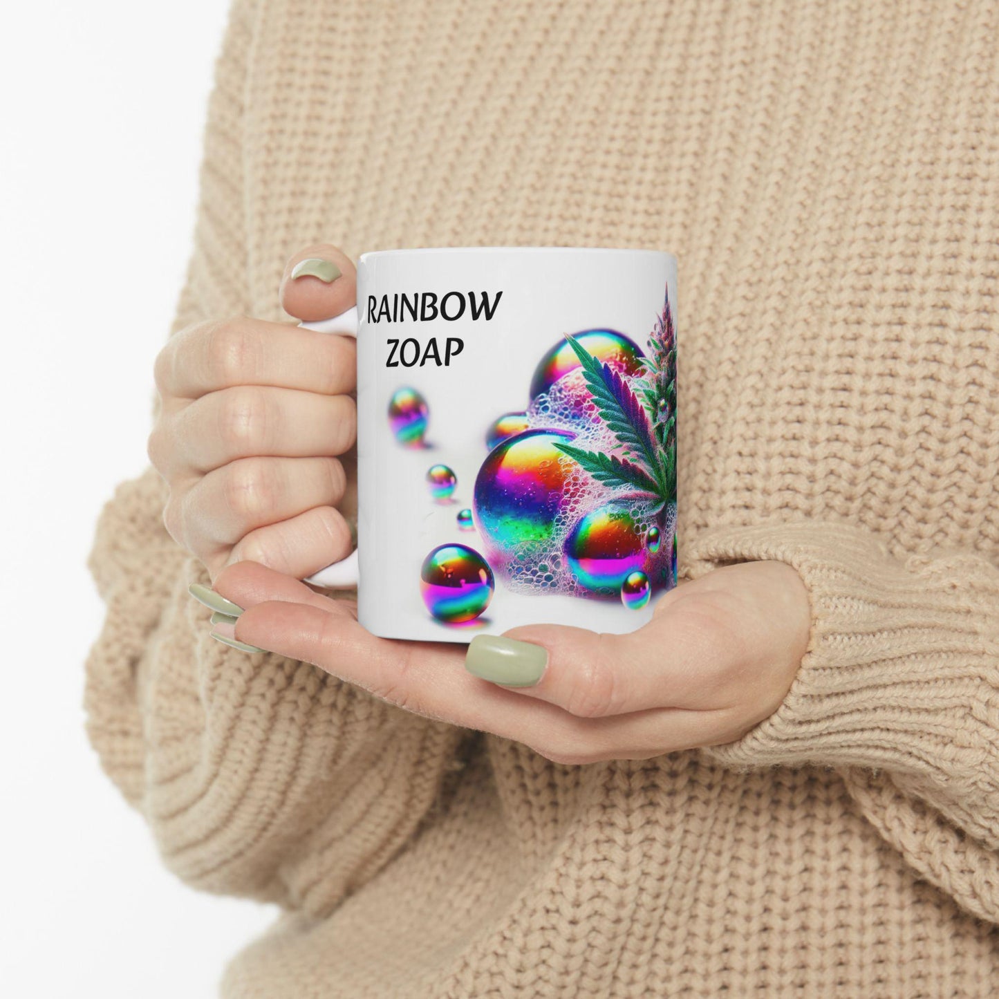 RAINBOW ZOAP - (11oz) Weed Strain Coffee Mugs - Stoner Gift, Weed Mug, Marijuana Gift; Wake and Bake Essentials; Cannabis Pot Decor