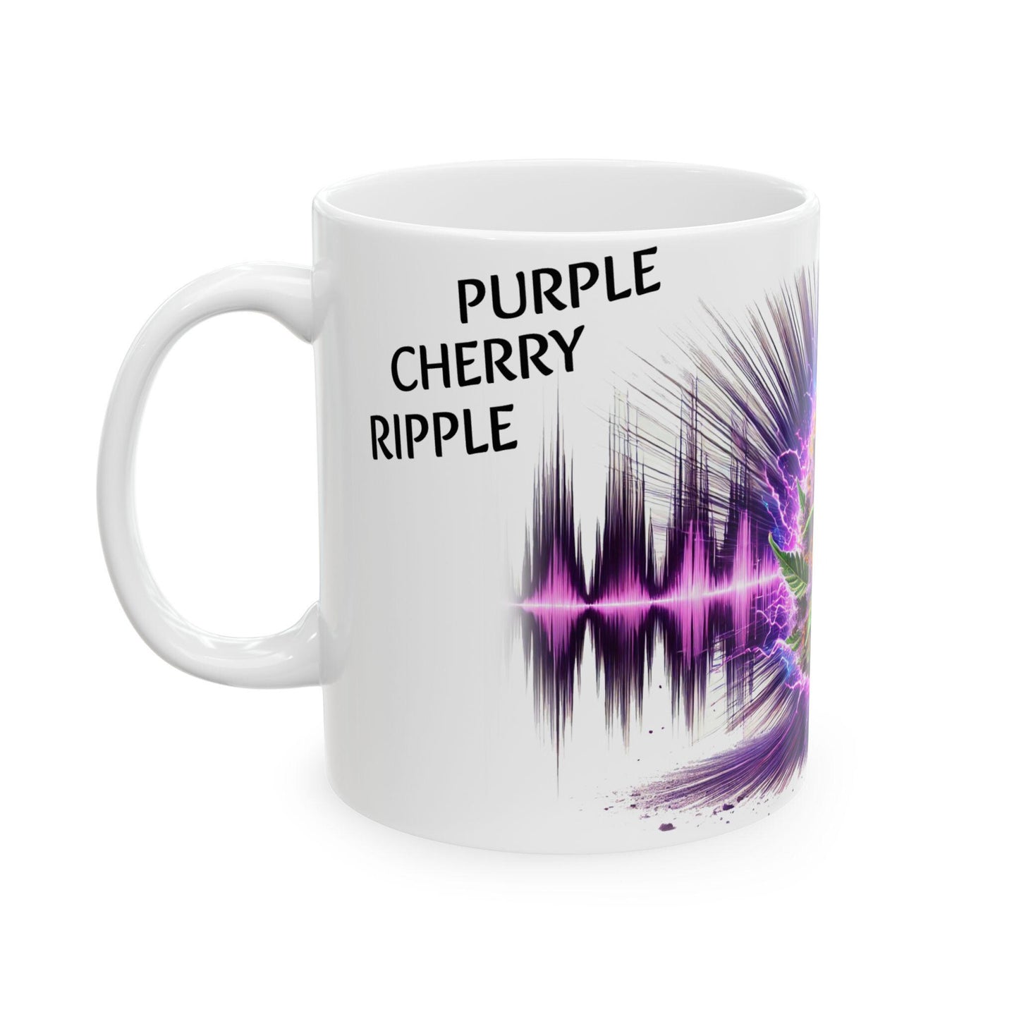 PURPLE CHERRY RIPPLE - (11oz) Weed Strain Coffee Mugs - Stoner Gift, Weed Mug, Marijuana Gift; Wake and Bake Essentials; Cannabis Pot Decor