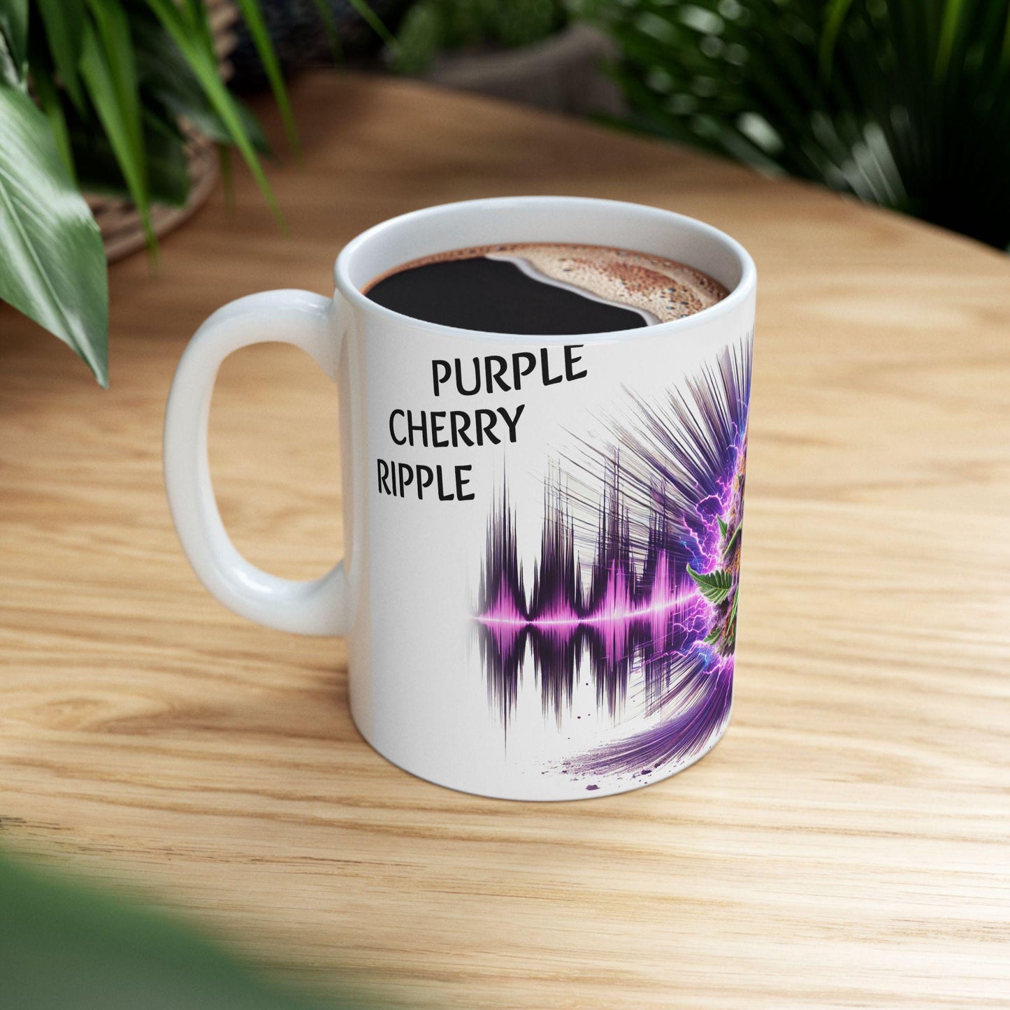 PURPLE CHERRY RIPPLE - (11oz) Weed Strain Coffee Mugs - Stoner Gift, Weed Mug, Marijuana Gift; Wake and Bake Essentials; Cannabis Pot Decor