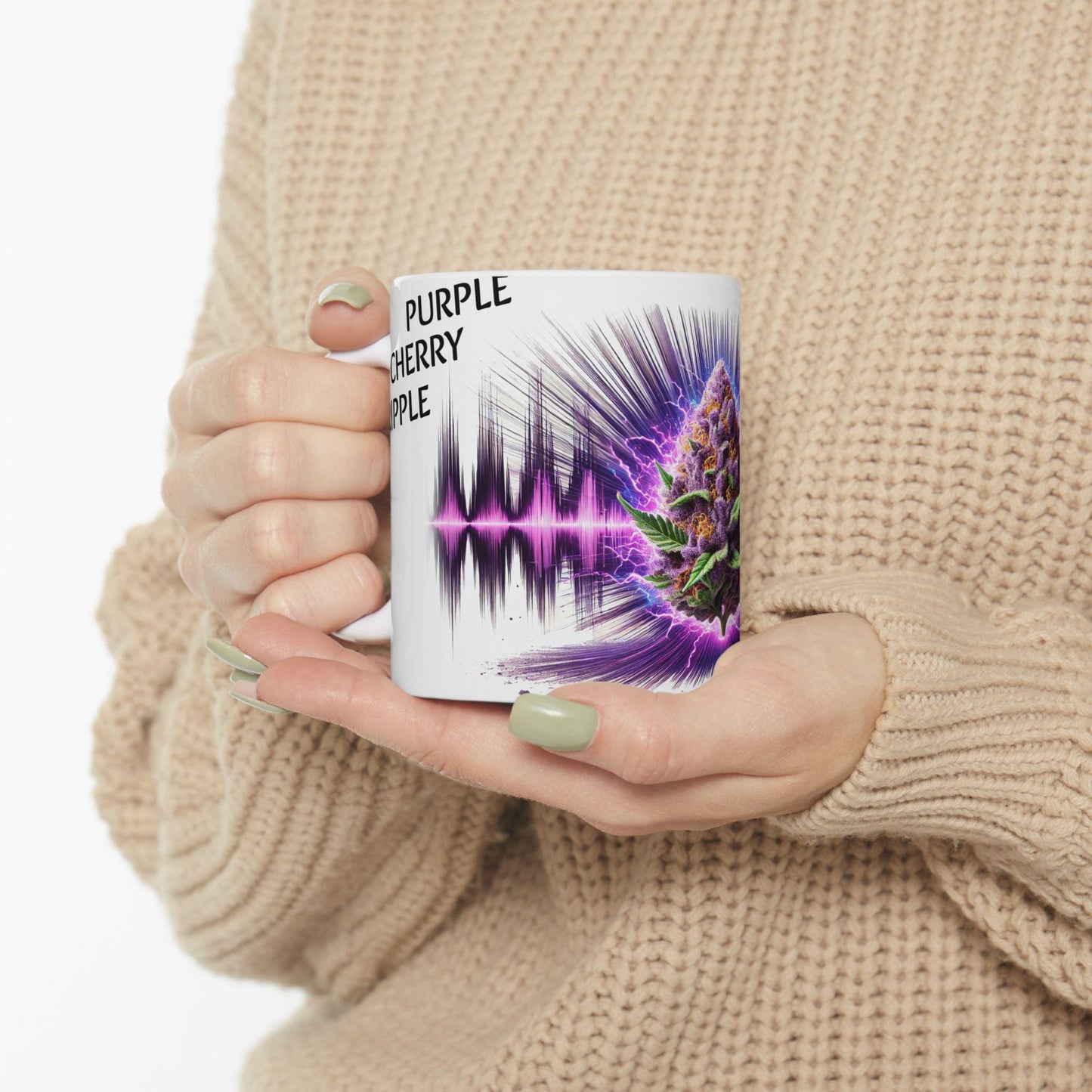 PURPLE CHERRY RIPPLE - (11oz) Weed Strain Coffee Mugs - Stoner Gift, Weed Mug, Marijuana Gift; Wake and Bake Essentials; Cannabis Pot Decor