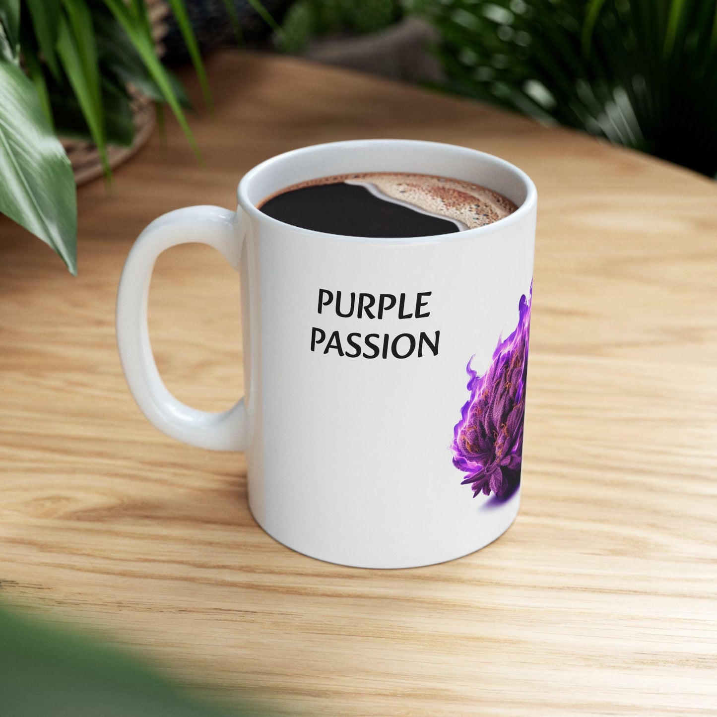 PURPLE PASSION - (11oz) Weed Strain Coffee Mugs - Stoner Gift, Weed Mug, Marijuana Gift; Wake and Bake Essentials; Cannabis Pot Decor