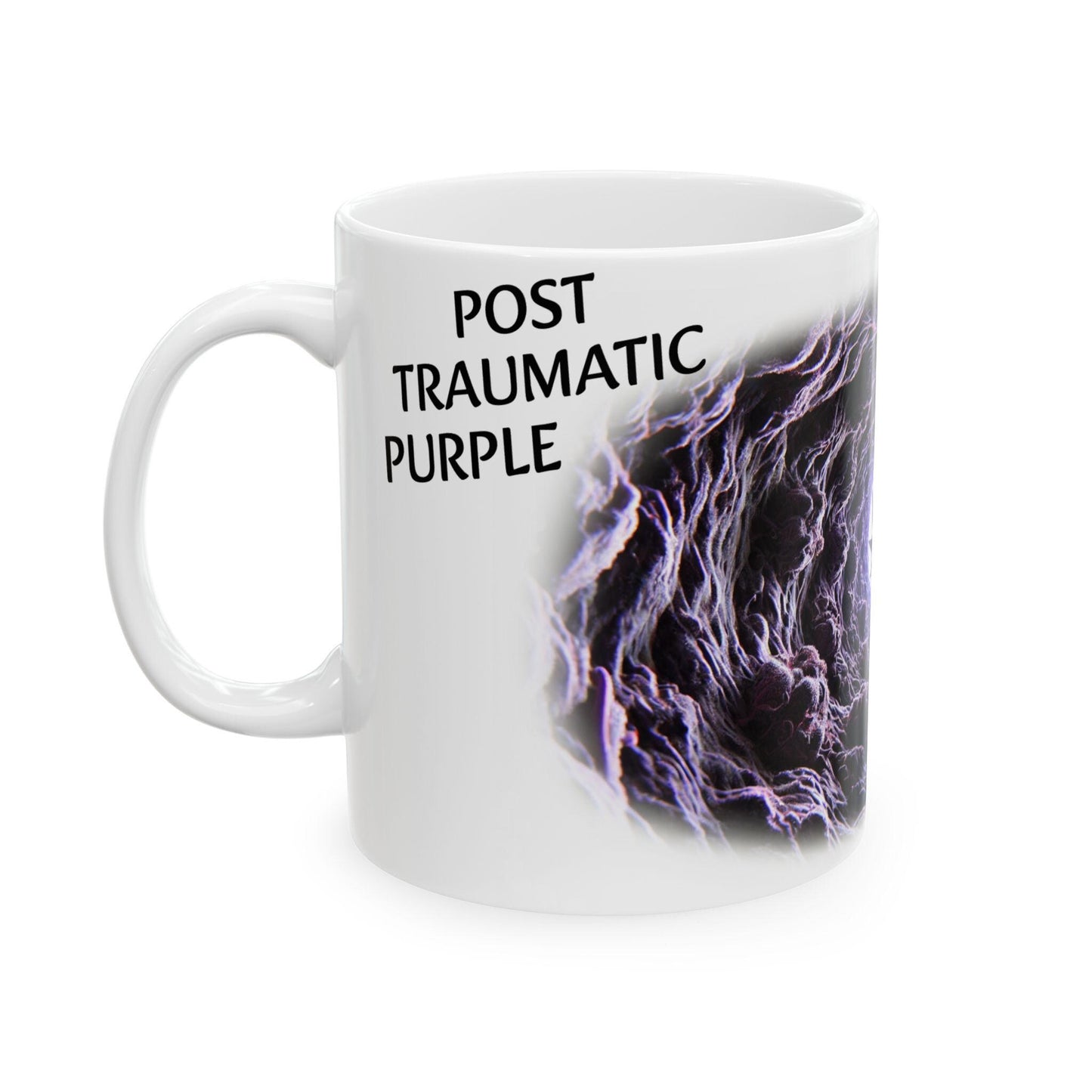POST TRAUMATIC PURPLE - (11oz) Weed Strain Coffee Mugs - Stoner Gift, Weed Mug, Marijuana Gift; Wake and Bake Essentials; Cannabis Pot Decor