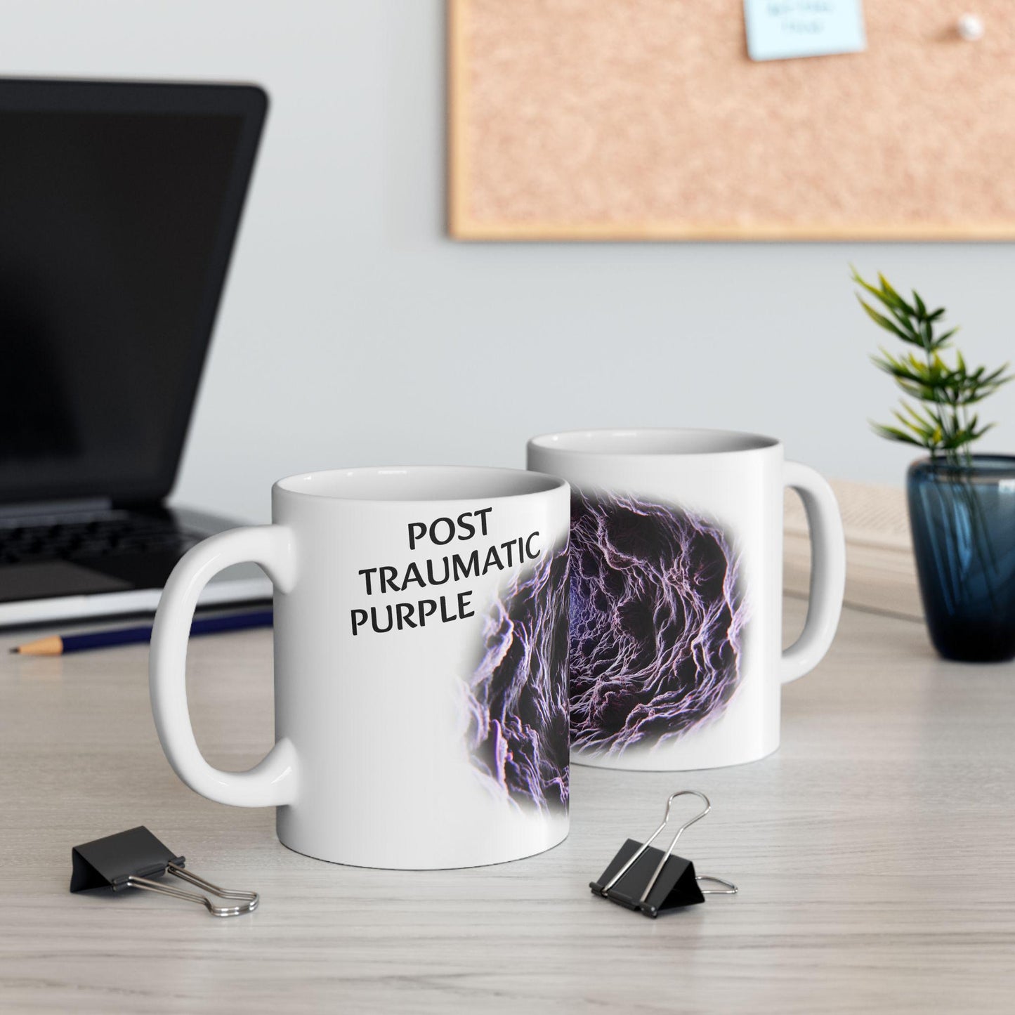 POST TRAUMATIC PURPLE - (11oz) Weed Strain Coffee Mugs - Stoner Gift, Weed Mug, Marijuana Gift; Wake and Bake Essentials; Cannabis Pot Decor