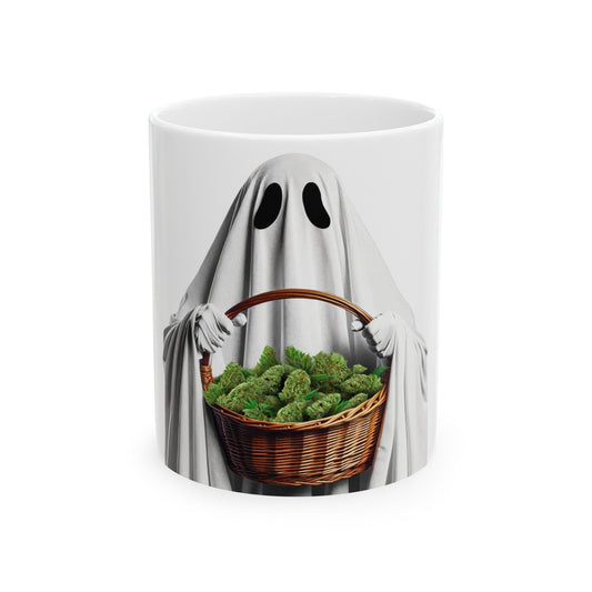 TRICK or TREAT GHOST - Weed Coffee Mug (11oz)