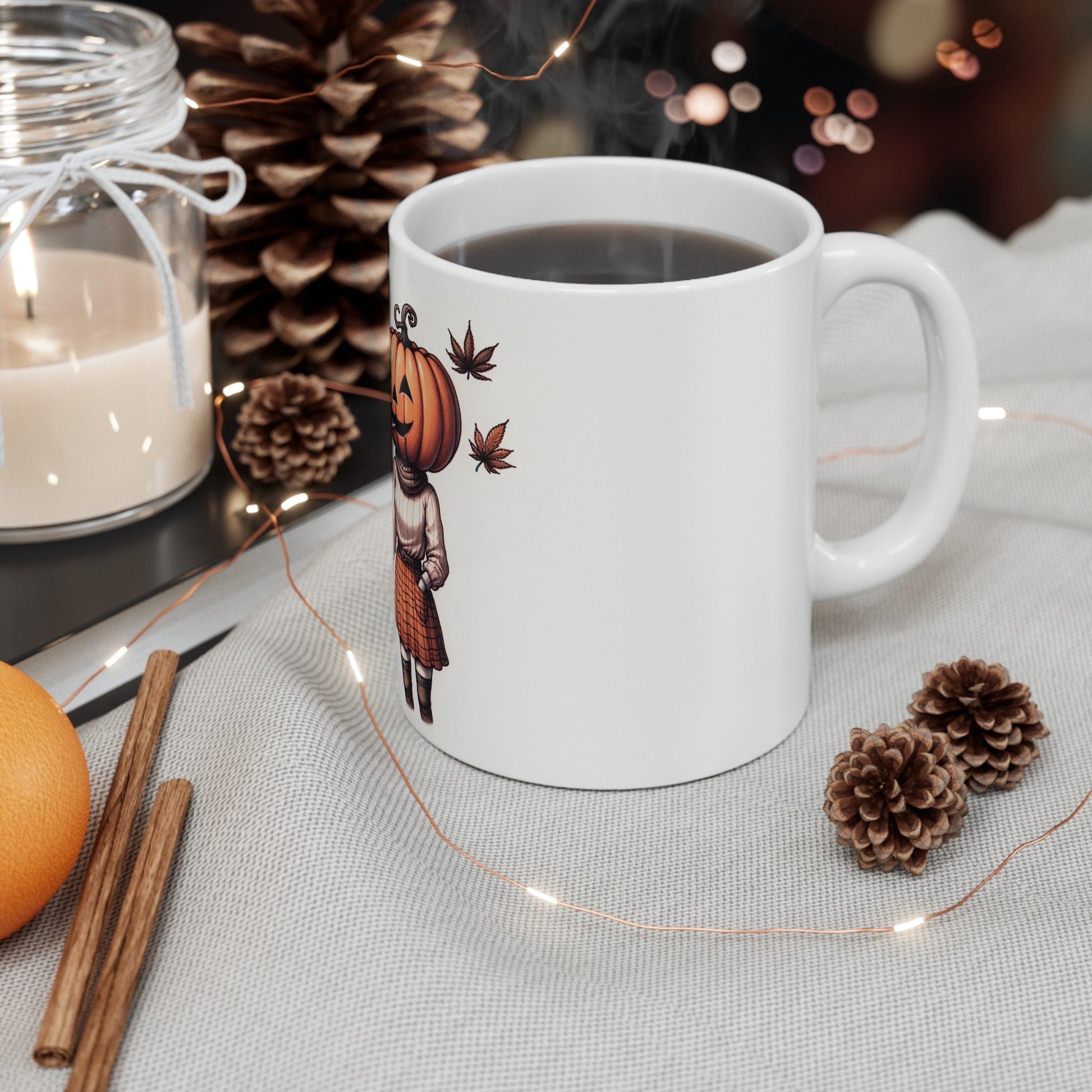 PUMPKIN HEAD COUPLE - Weed Coffee Mug (11oz)