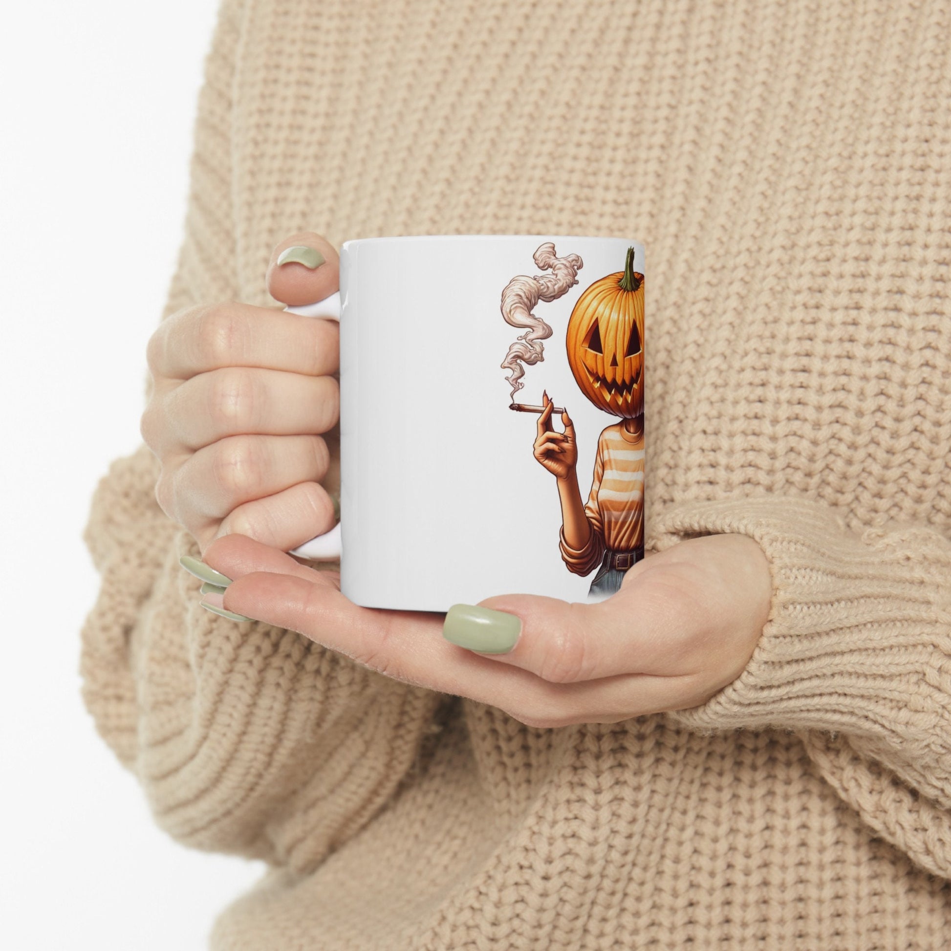 STONER PUMPKIN GIRL - Weed Coffee Mug (11oz)