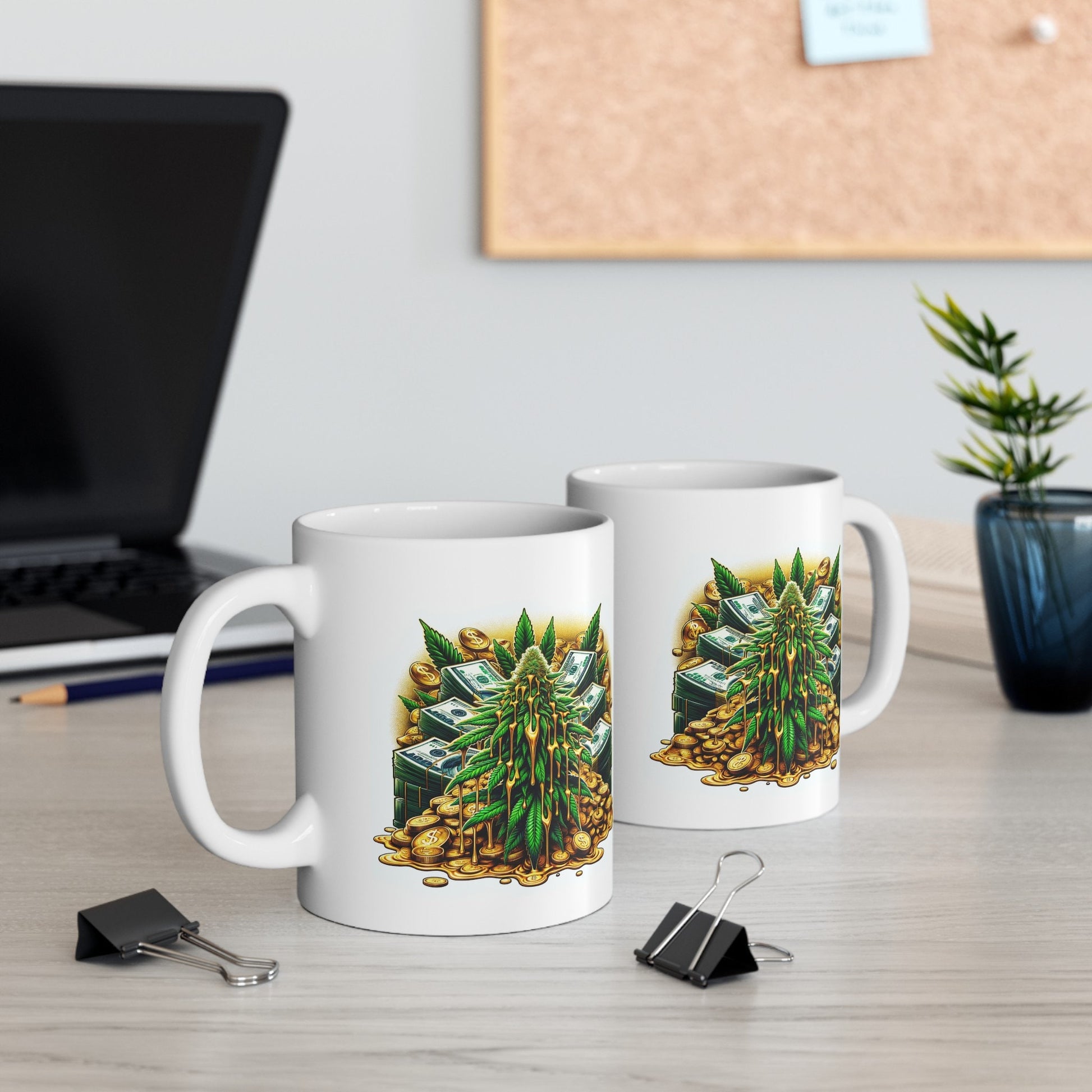WEED MONEY GOLD Mug - Weed Coffee Mug (11oz)