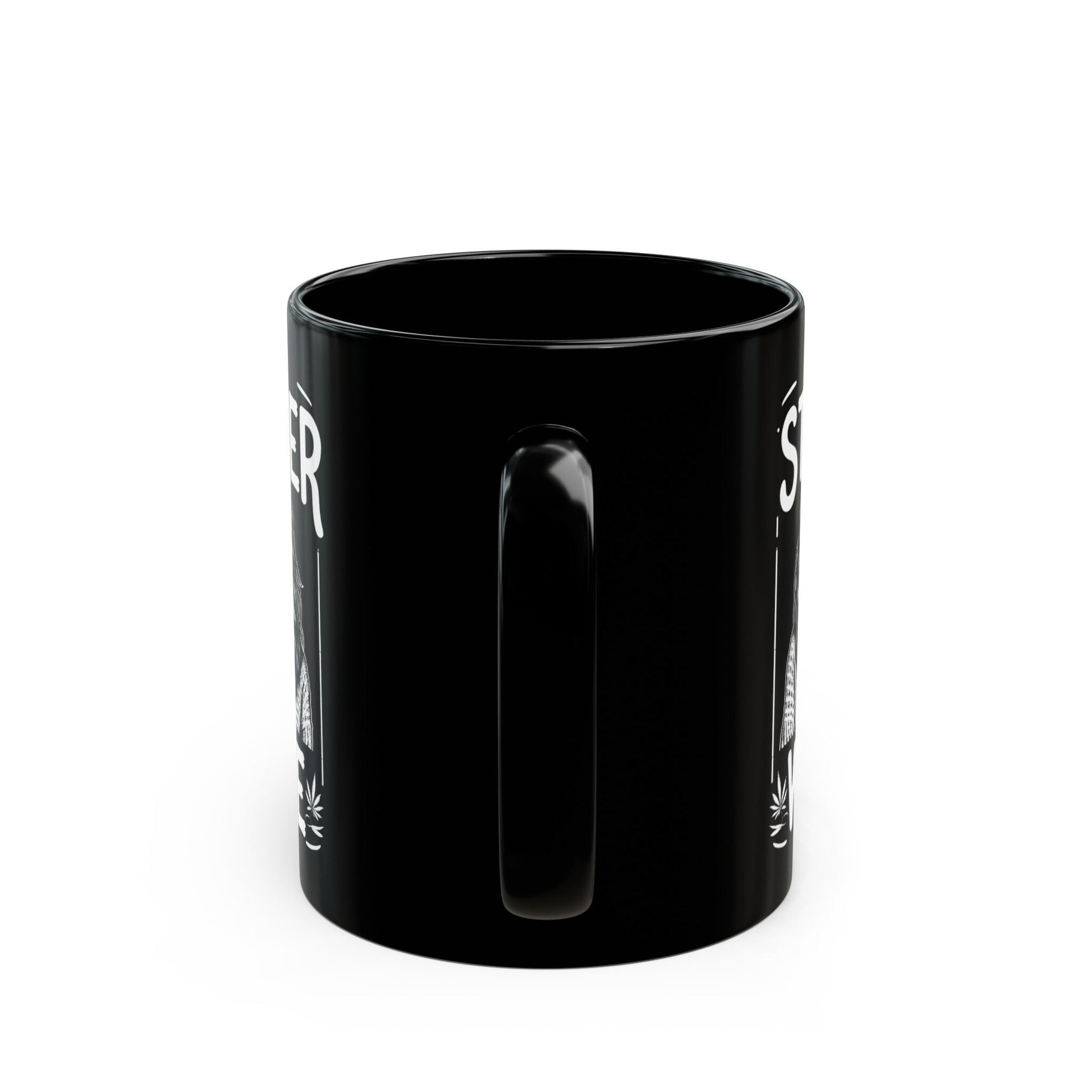 STONER WIFE MUG - Weed Coffee Mug (Black 11oz) - Gift for Stoners, Smokers; Wake & Bake Mug / 420 Mug / Marijuana Gift, Weed Cannabis Mug