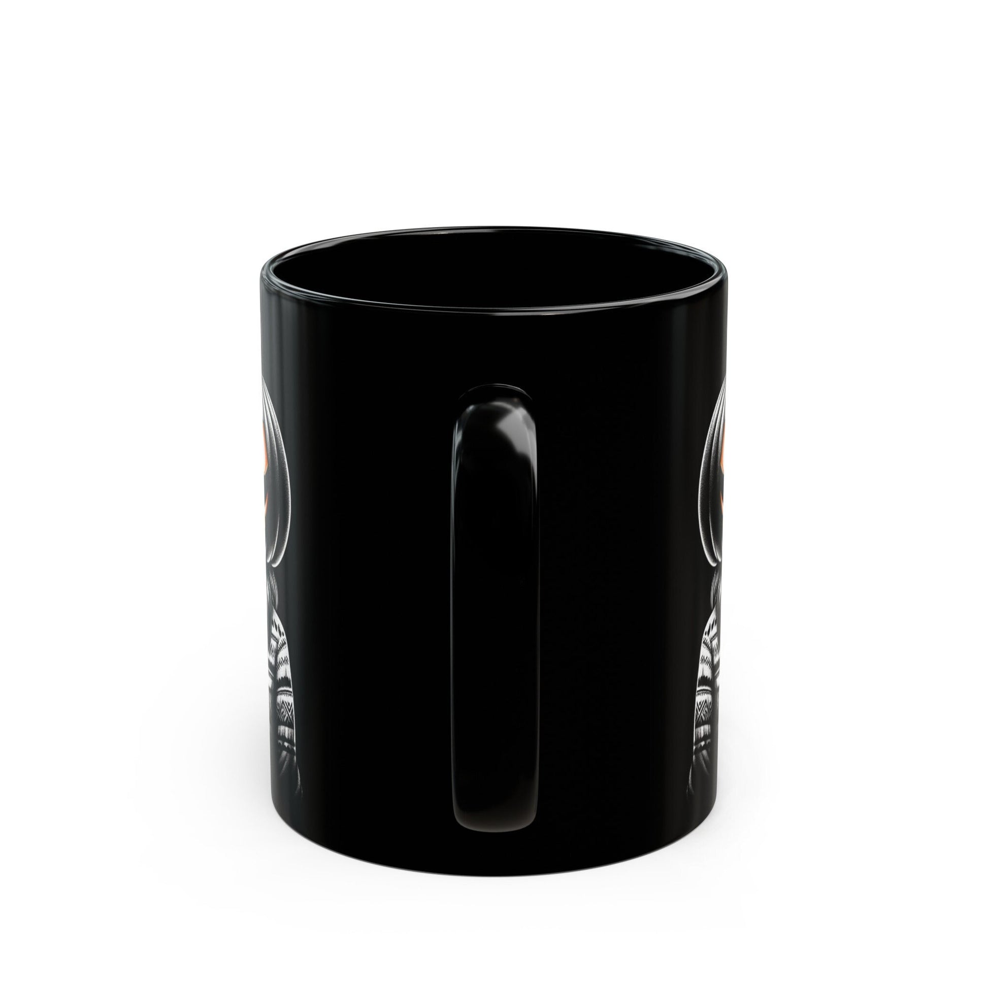 STONER PUMPKIN GIRL - WEED Coffee Mugs (11oz) BLACK, Dual Sided