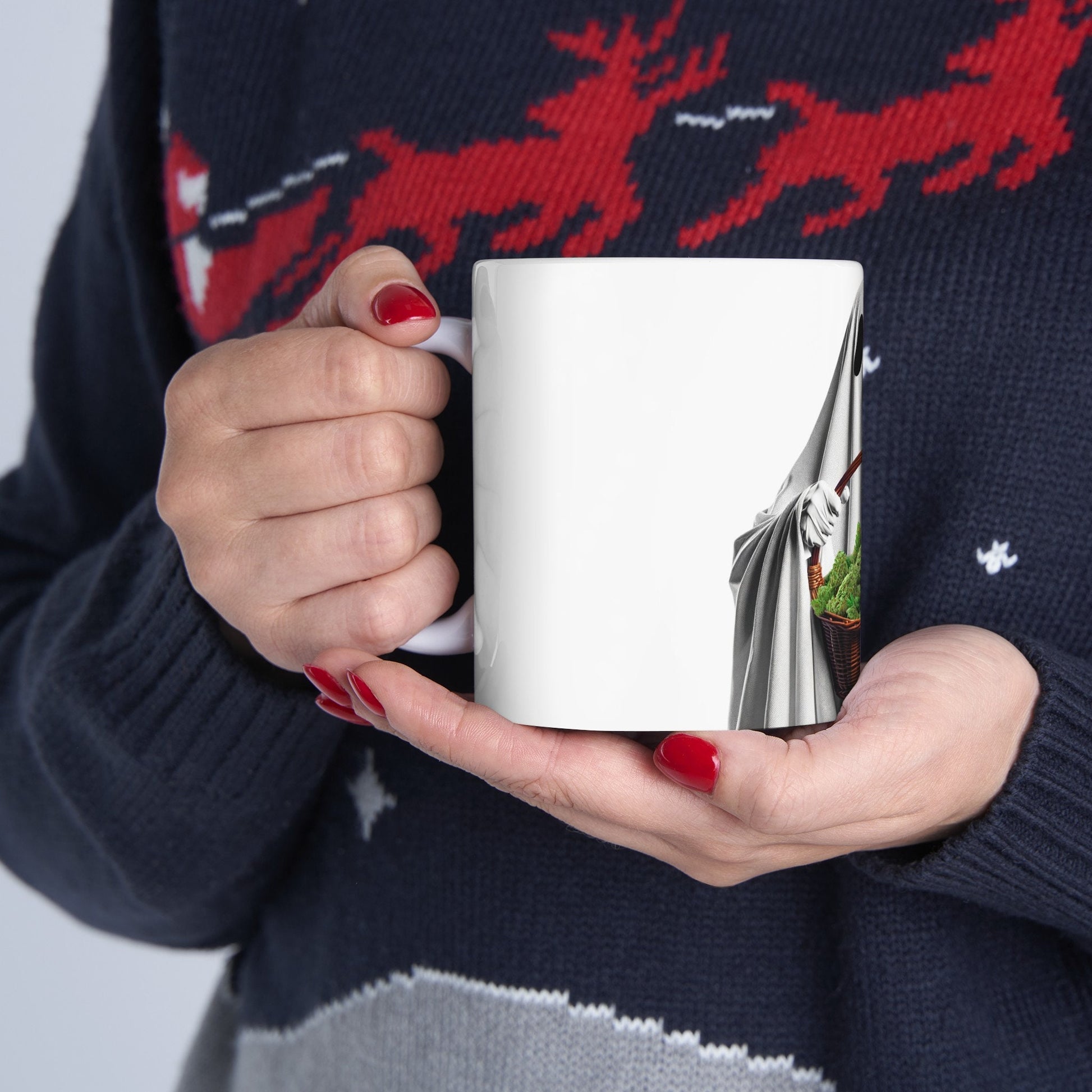TRICK or TREAT GHOST - Weed Coffee Mug (11oz)