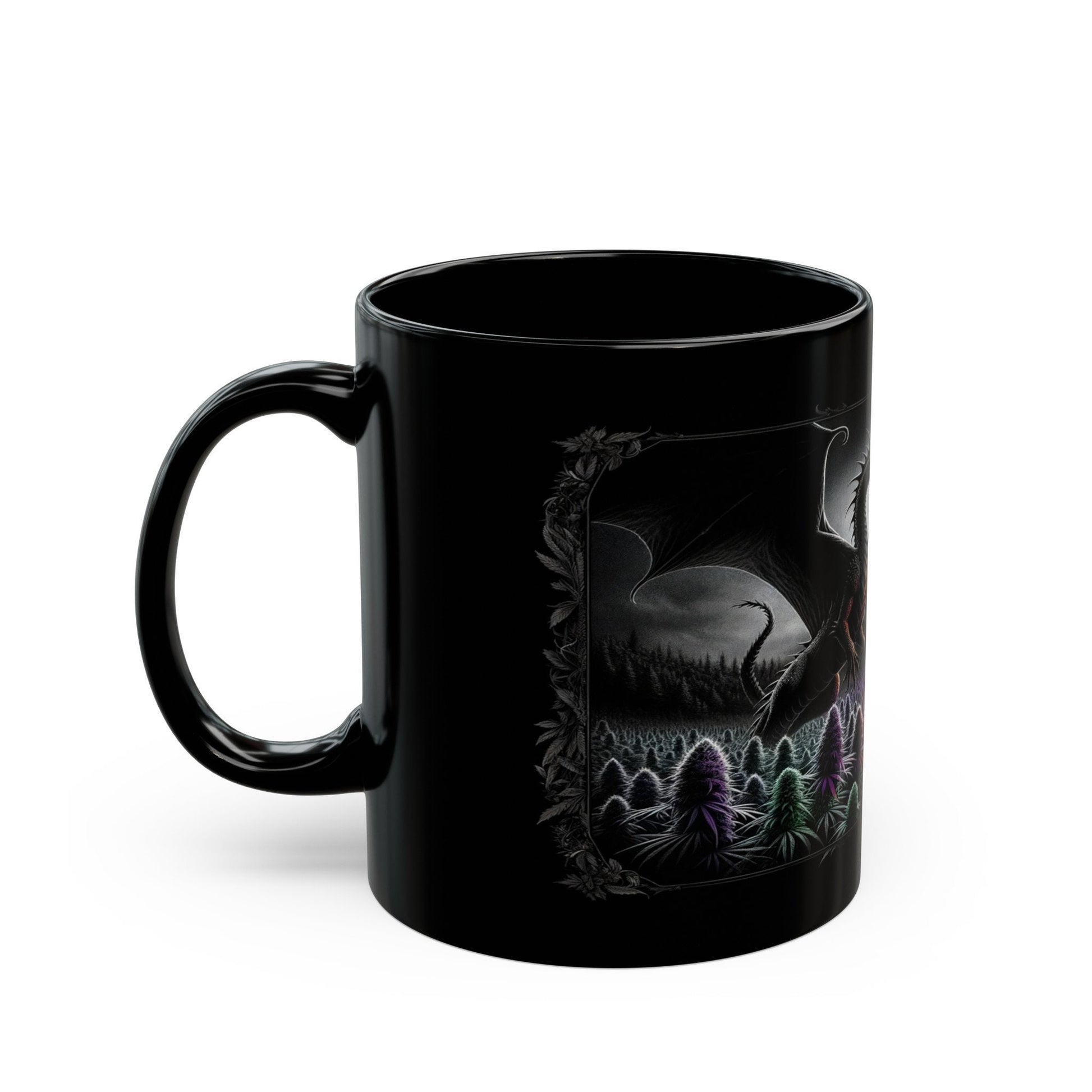 WEED DRAGON - Weed Coffee Mug (11oz) BLACK