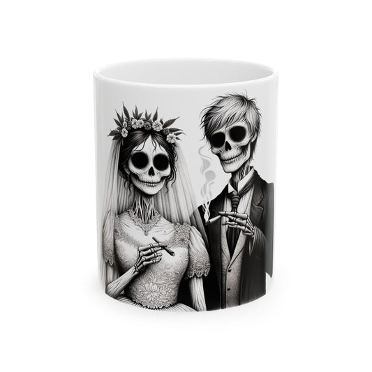 SKELETONS STONER WEDDING - Weed Coffee Mug (11oz)
