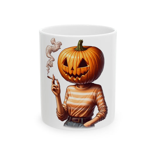STONER PUMPKIN GIRL - Weed Coffee Mug (11oz)