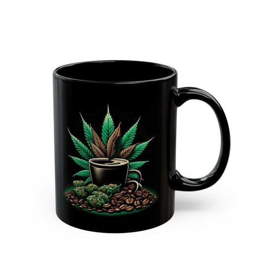 WEED + COFFEE MUG - 420 Coffee Mug (11oz) BLACK